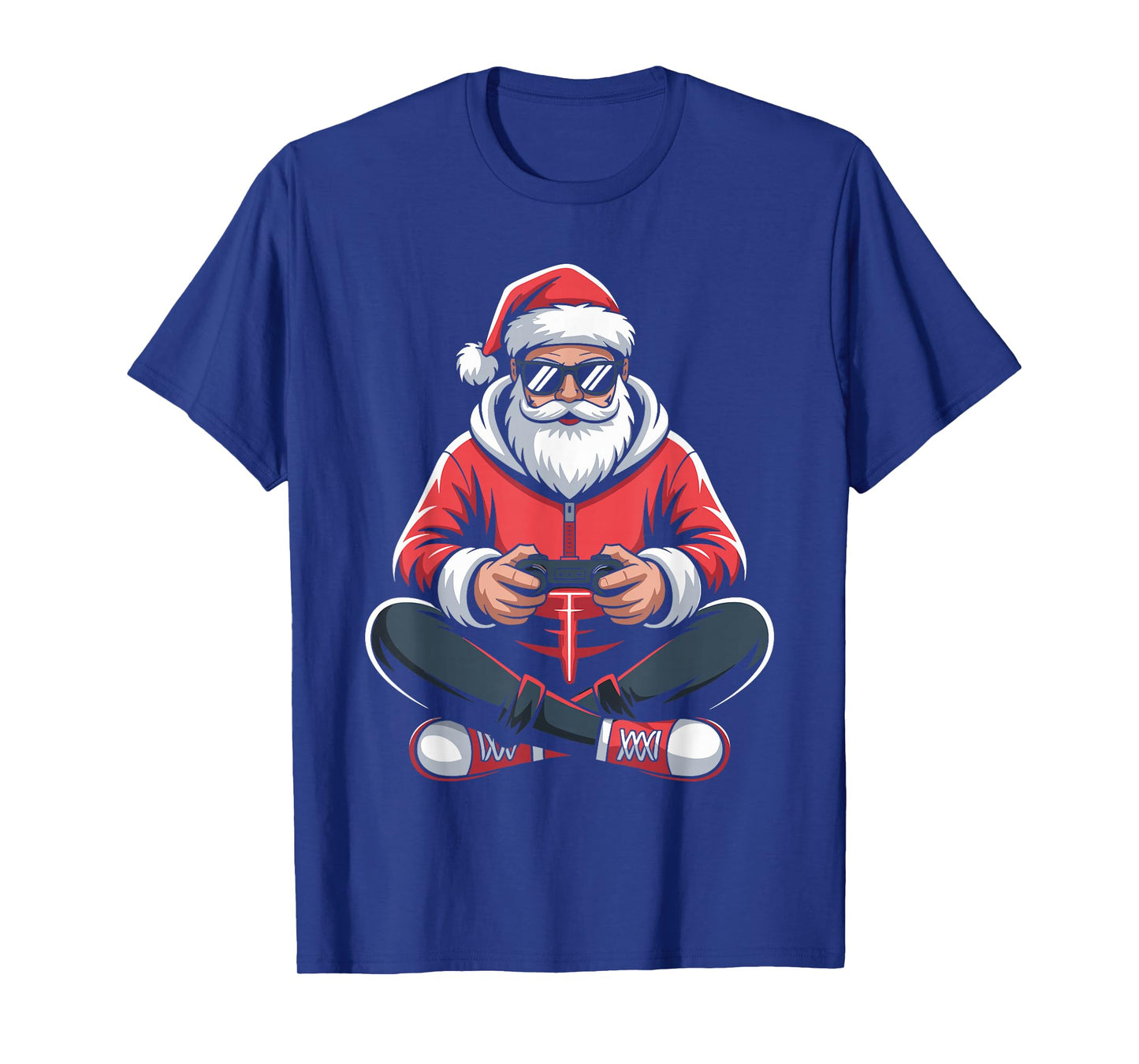 Santa Claus Gamer Christmas Holiday Video Games Gaming Xmas T-Shirt