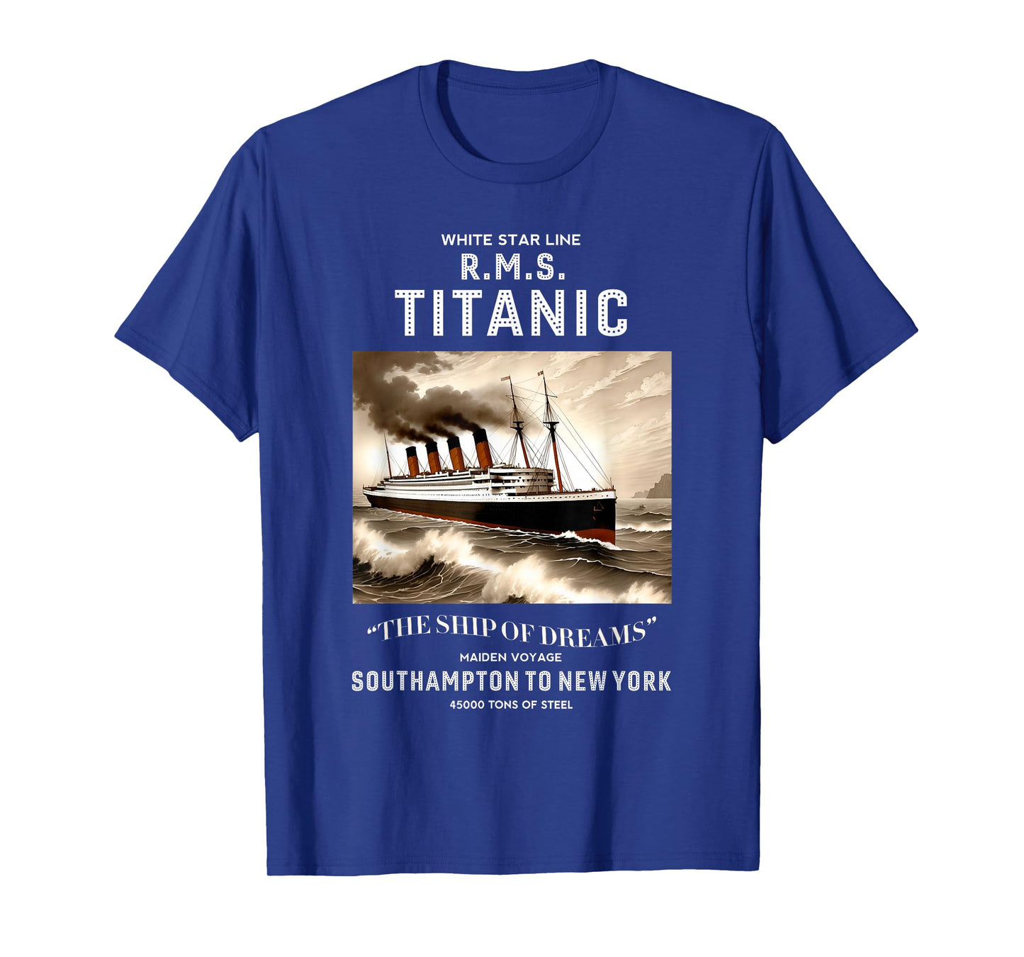 White Star Line RMS Titanic Ship Boys Kids Men T-Shirt