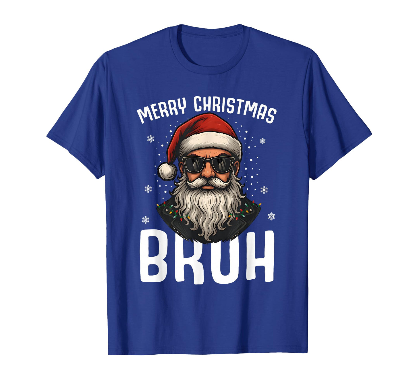 Merry Christmas Bruh Funny Santa Claus Retro Men Women Kids T-Shirt