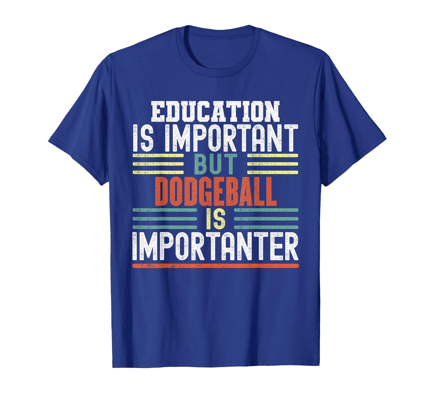 Dodgeball Funny Sayings Sarcastic Humor Gifts Kids Sports Enthusiasts Unisex-Kids Short Sleeve T-Shirt Black Small Education is Important but Dodgeball is Importanter Funny T-Shirt