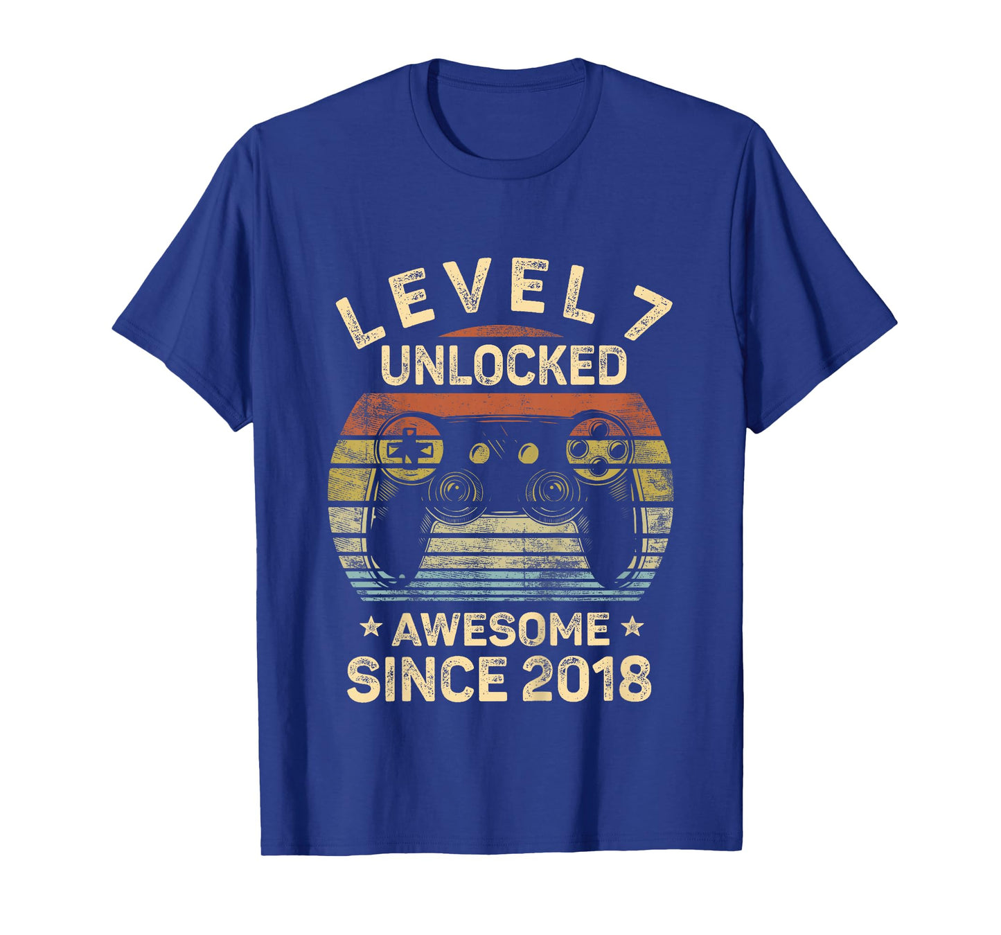 Kids Level 7 Unlocked 7th Birthday 7 Year Old Gifts Gamer Bday T-Shirt