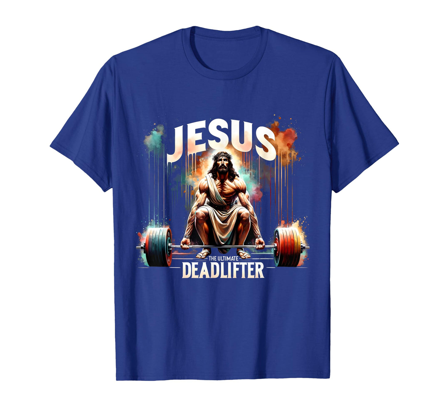 Jesus The Ultimate Deadlifter Retro Christian Jesus Workout T-Shirt