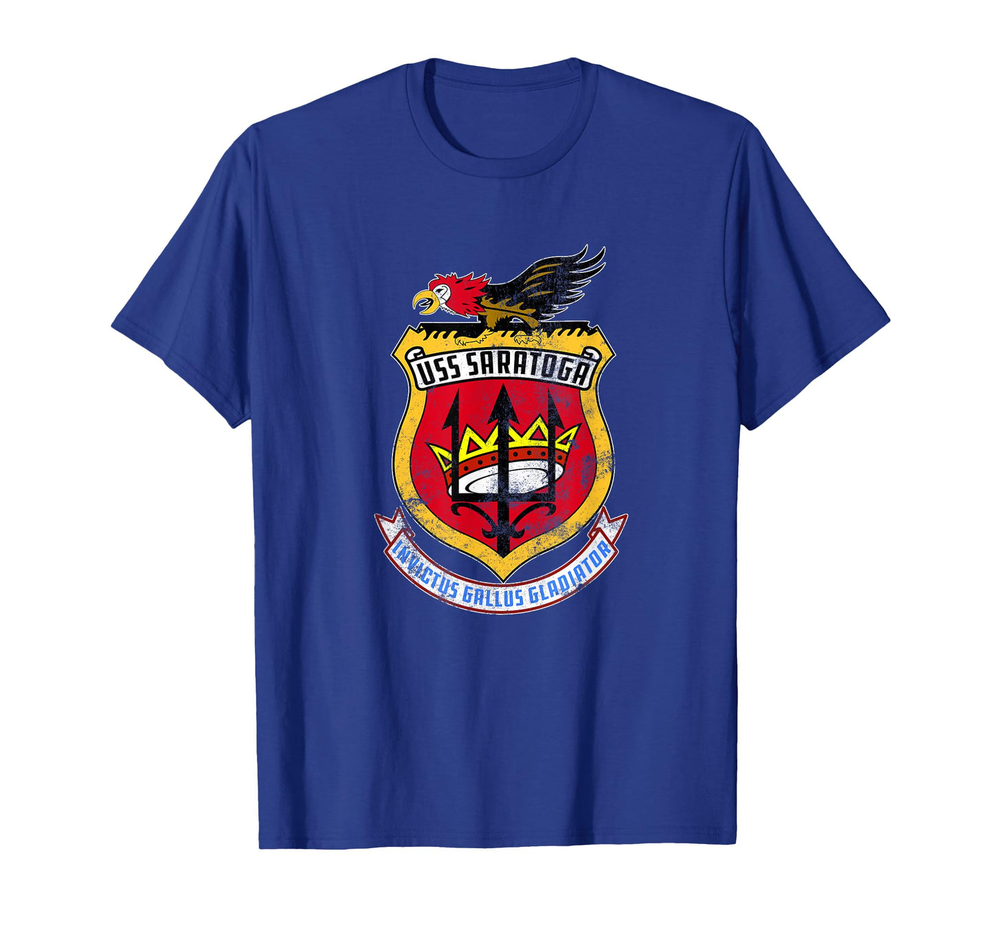USS Saratoga CV-60 Aircraft Carrier Veteran US Flag Vintage T-Shirt