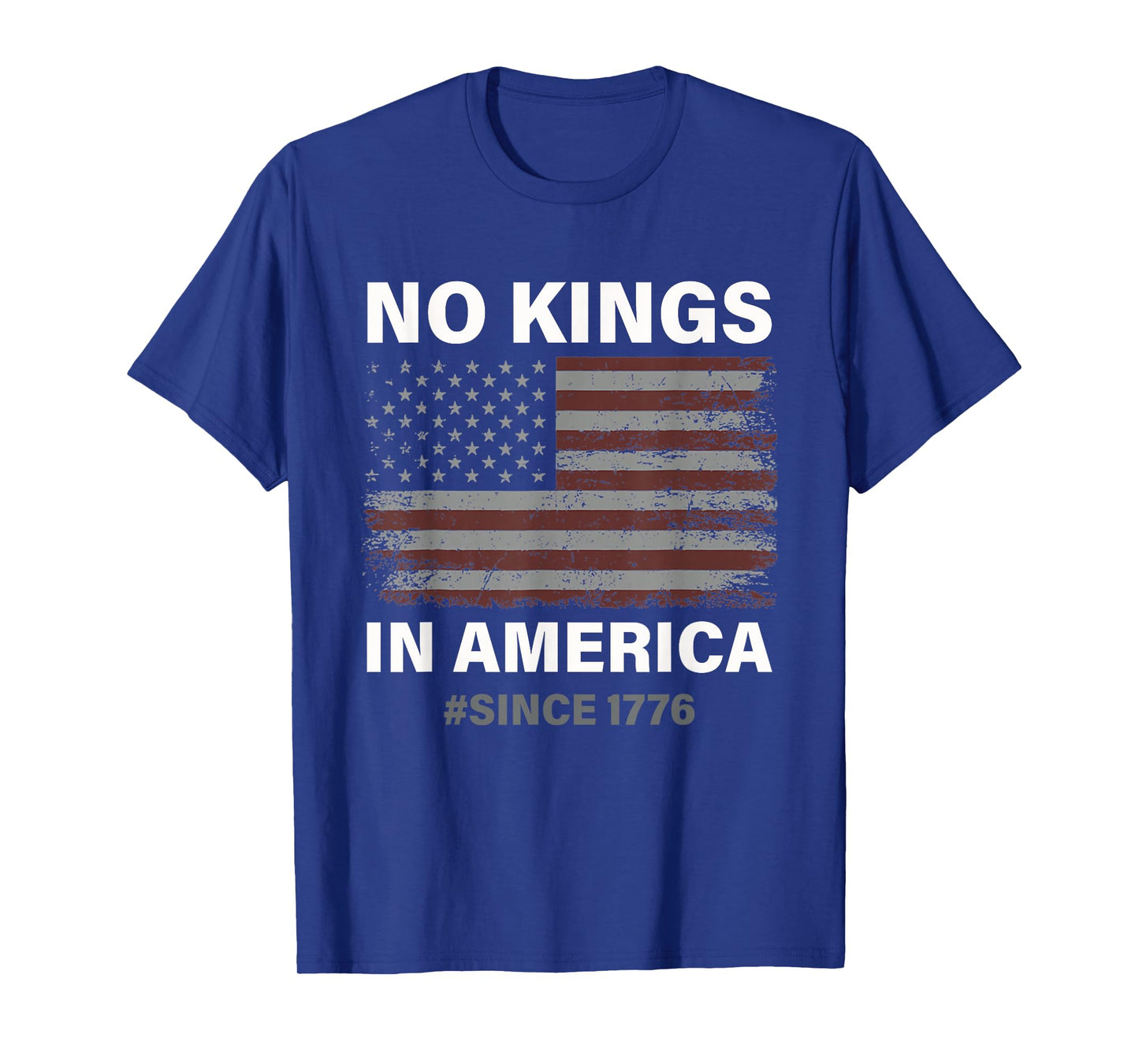 No Kings in America Since 1776 Vintage USA Flag No Kings T-Shirt