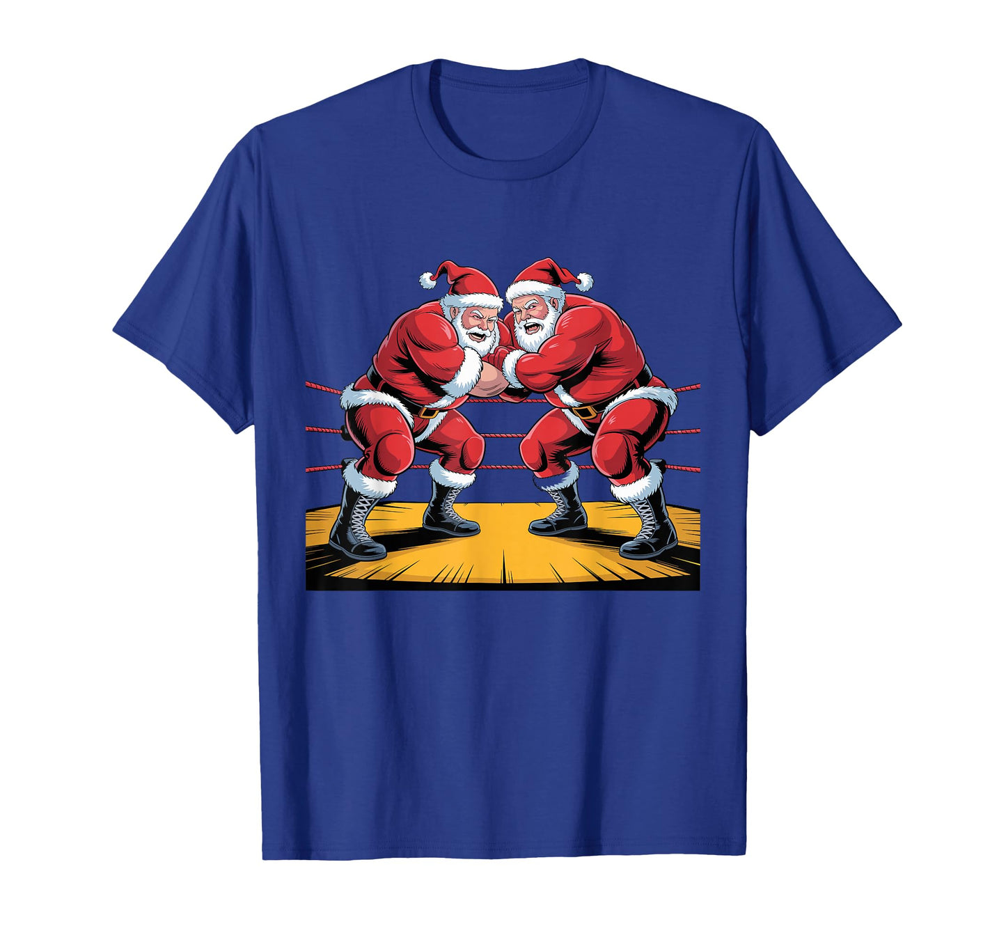 Santa Wrestling Lover Funny Wrestler Xmas Christmas Pajama T-Shirt