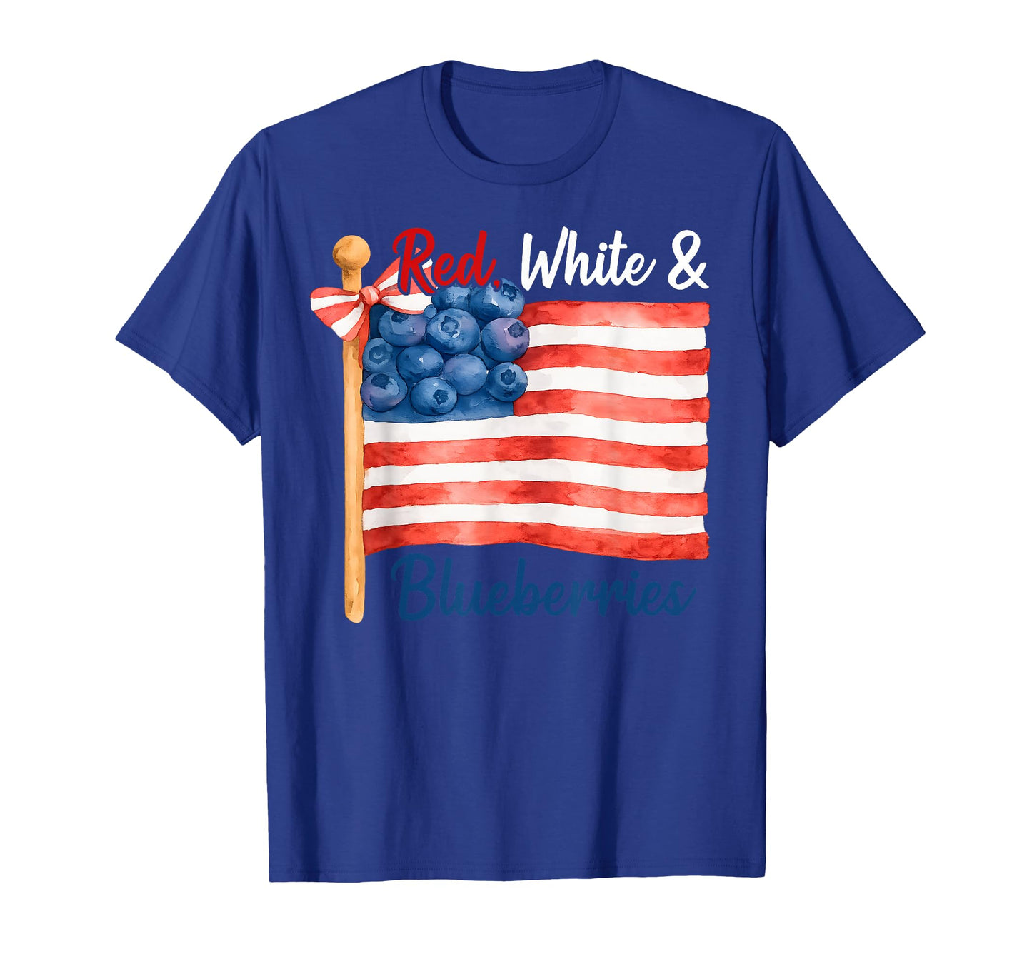 Red, White and Blueberries Patriot Freedom American Flag T-Shirt