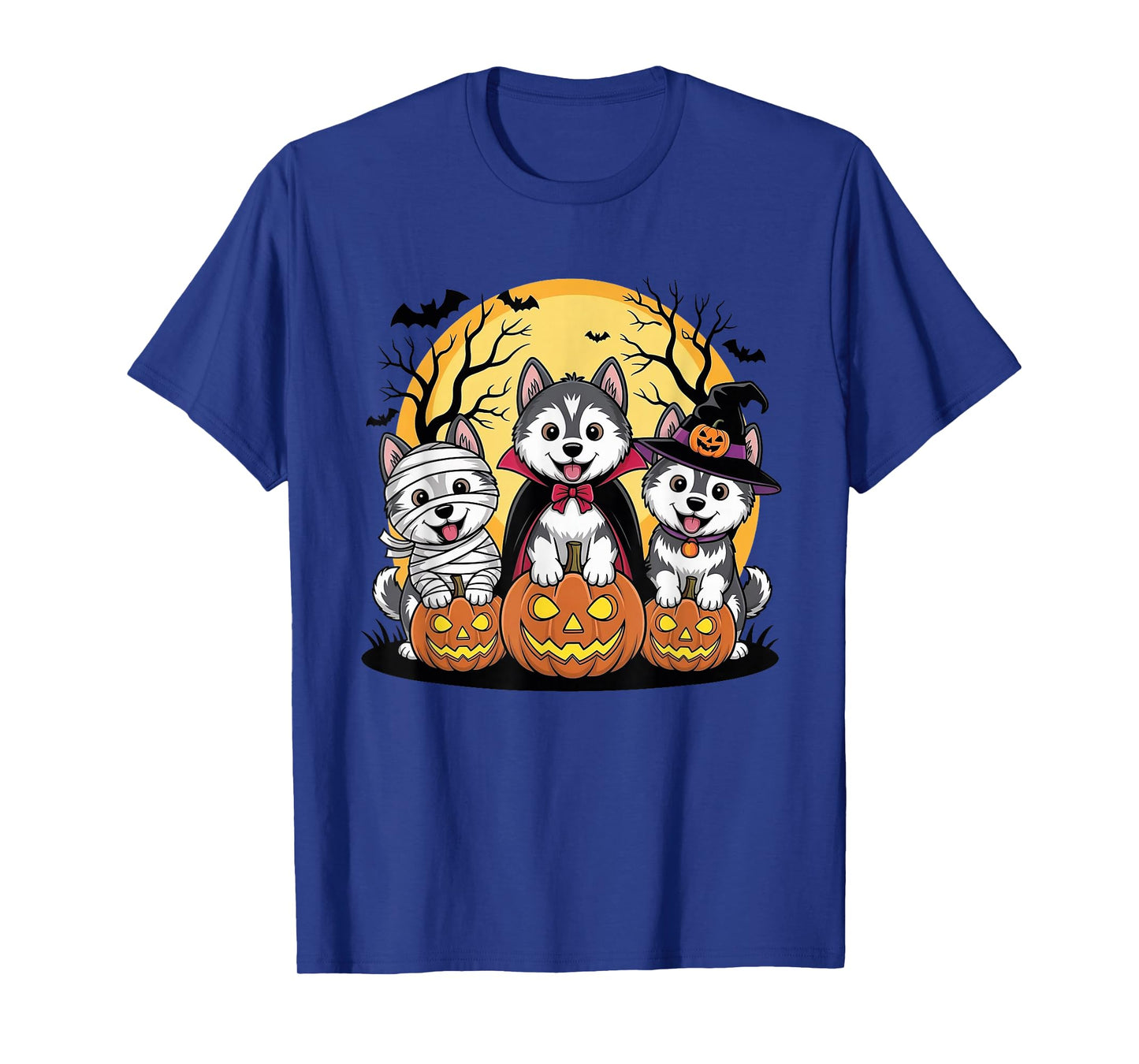 Husky Siberian Dogs Halloween Husky Dog Mom Husky Lover T-Shirt