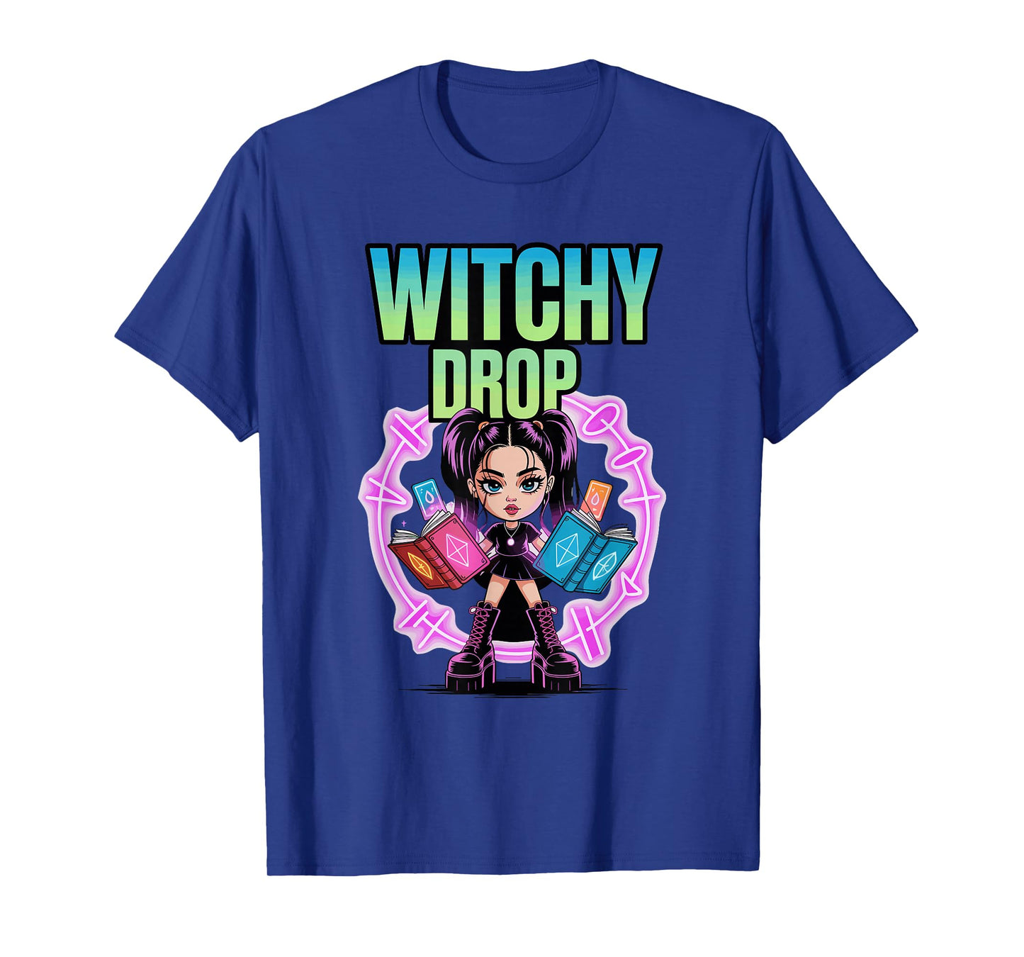 Witchy Drop Magic Anime Halloween Kawaii Cute Girl T-Shirt