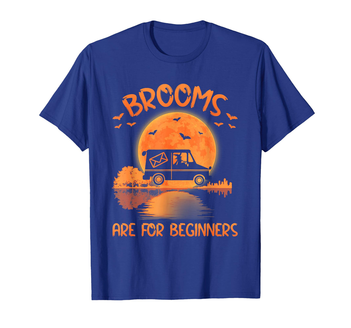 Brooms are for Beginners Postal Worker Witch Halloween T-Shirt