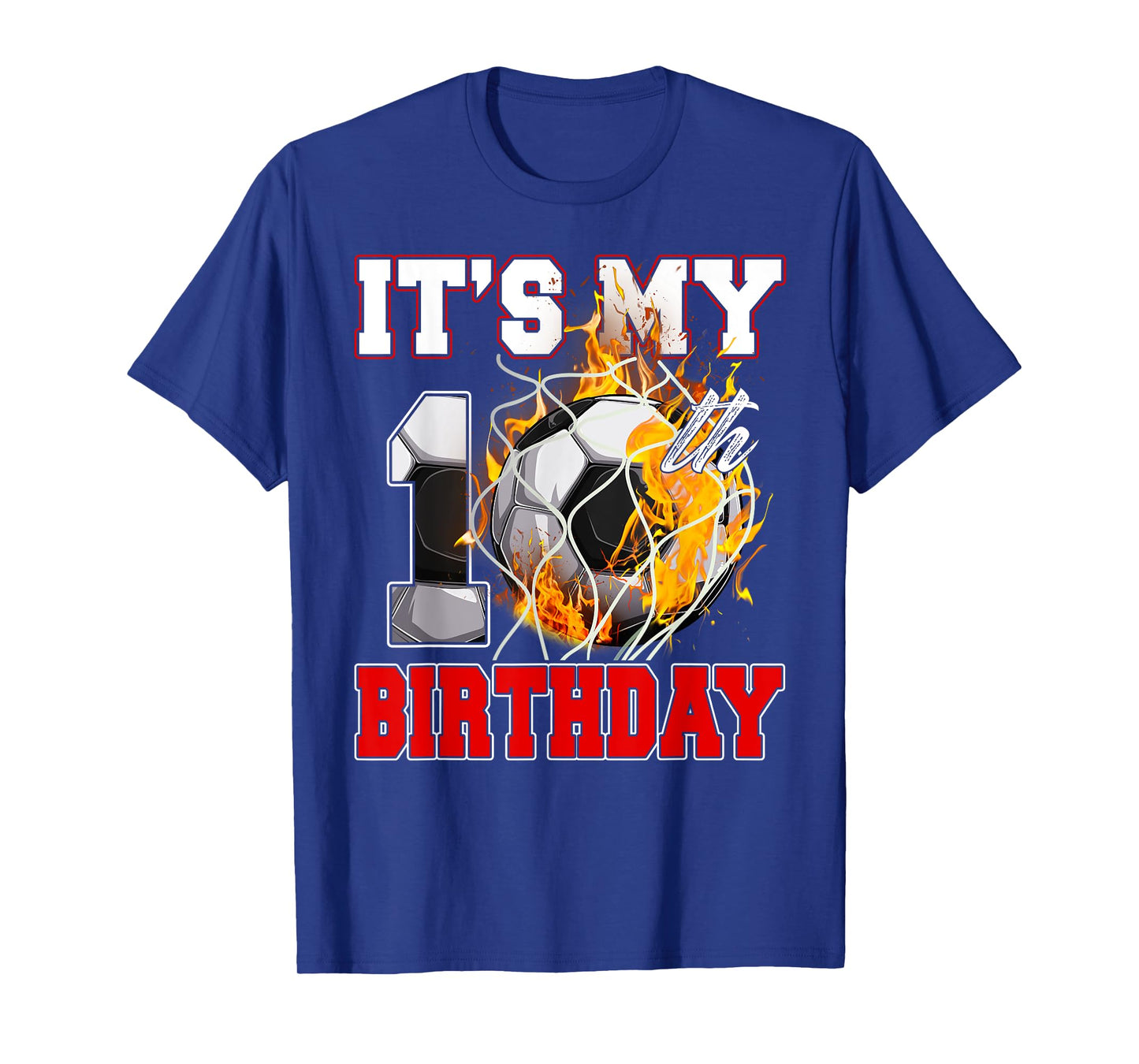 Funny It's My 10th Birthday 10 Years Old Soccer Ball Boys T-Shirt