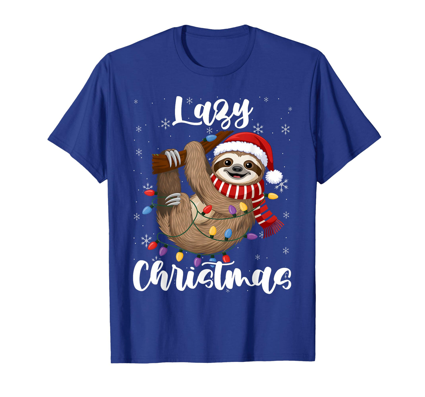 Merry Christmas Santa Sloth Slothmas Lazy T-Shirt