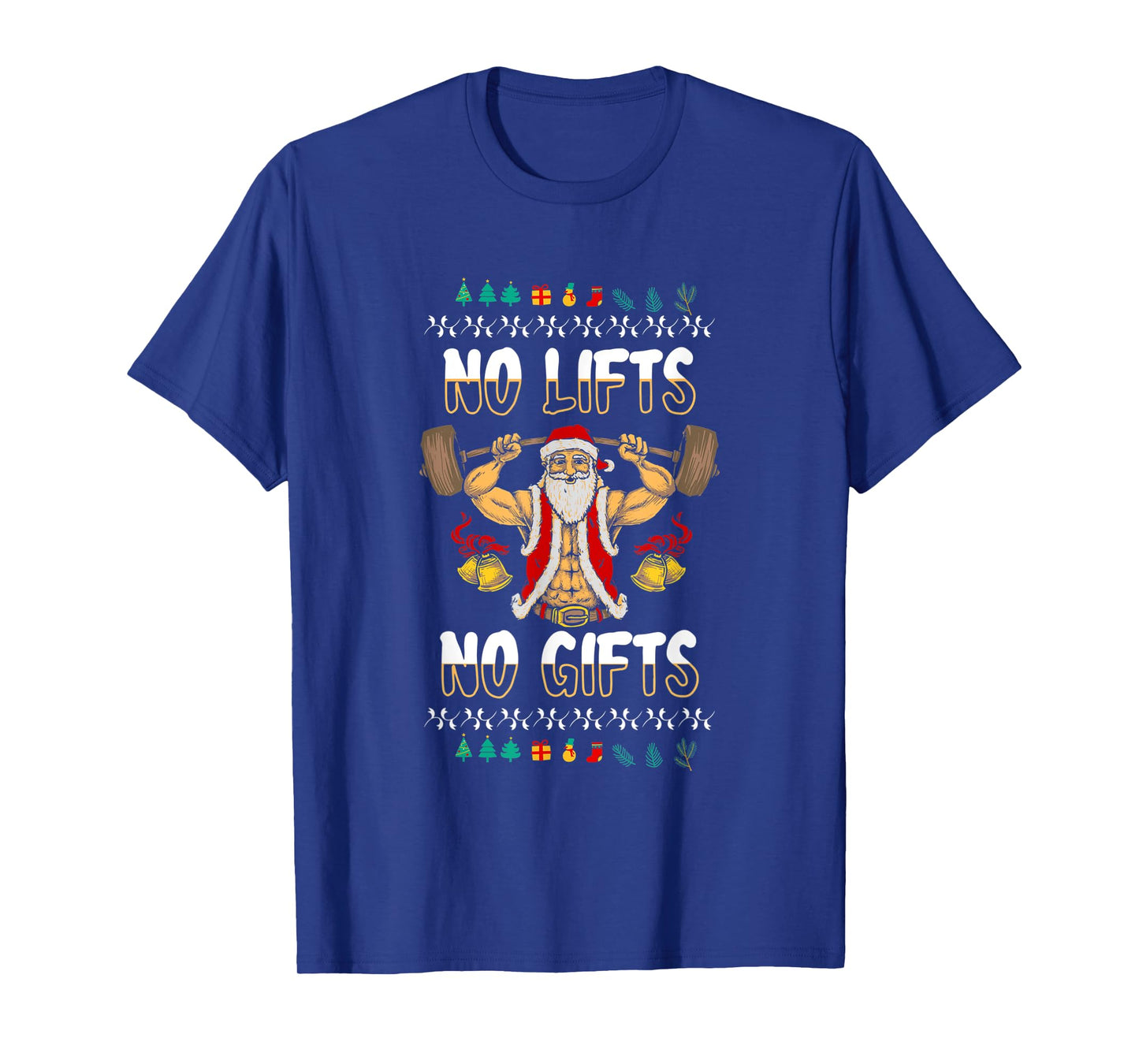 Ugly Christmas Gym Santa Powerlifting T-Shirt