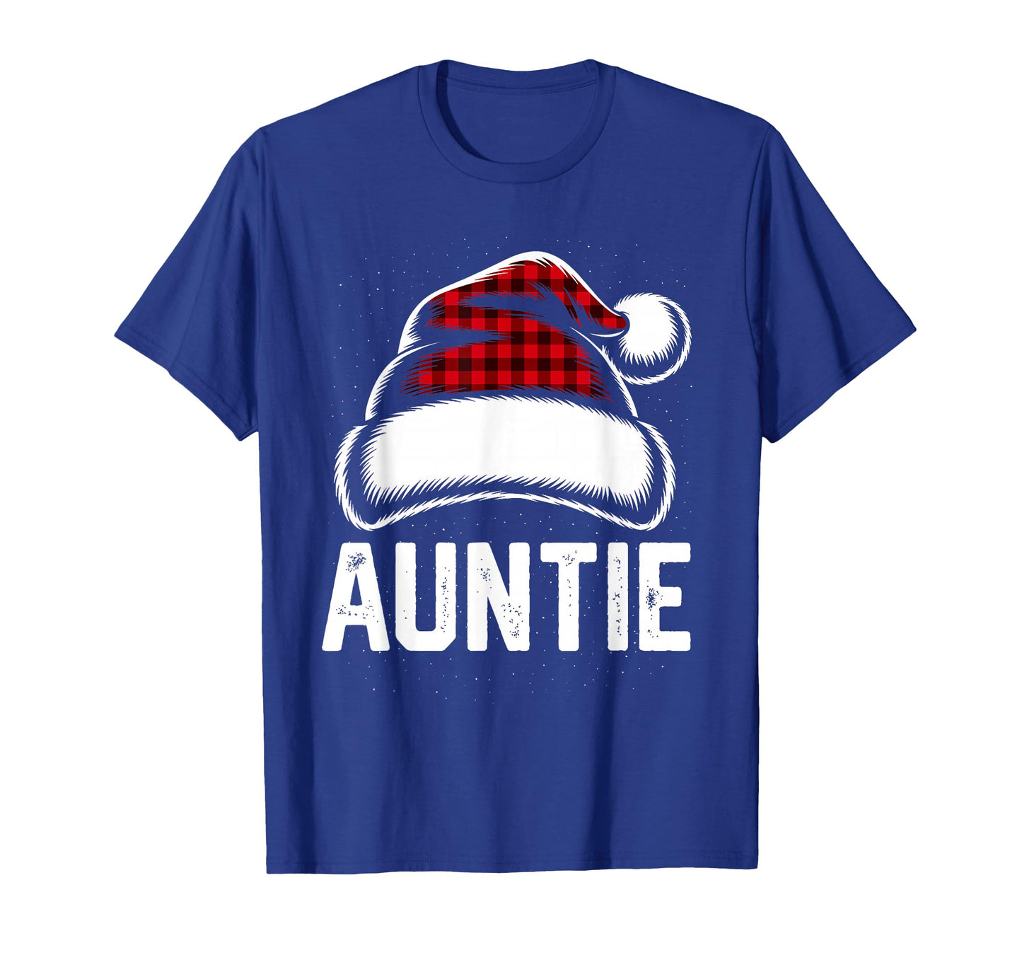 Auntie Santa Red Plaid Christmas Family Matching Pajama Xmas T-Shirt