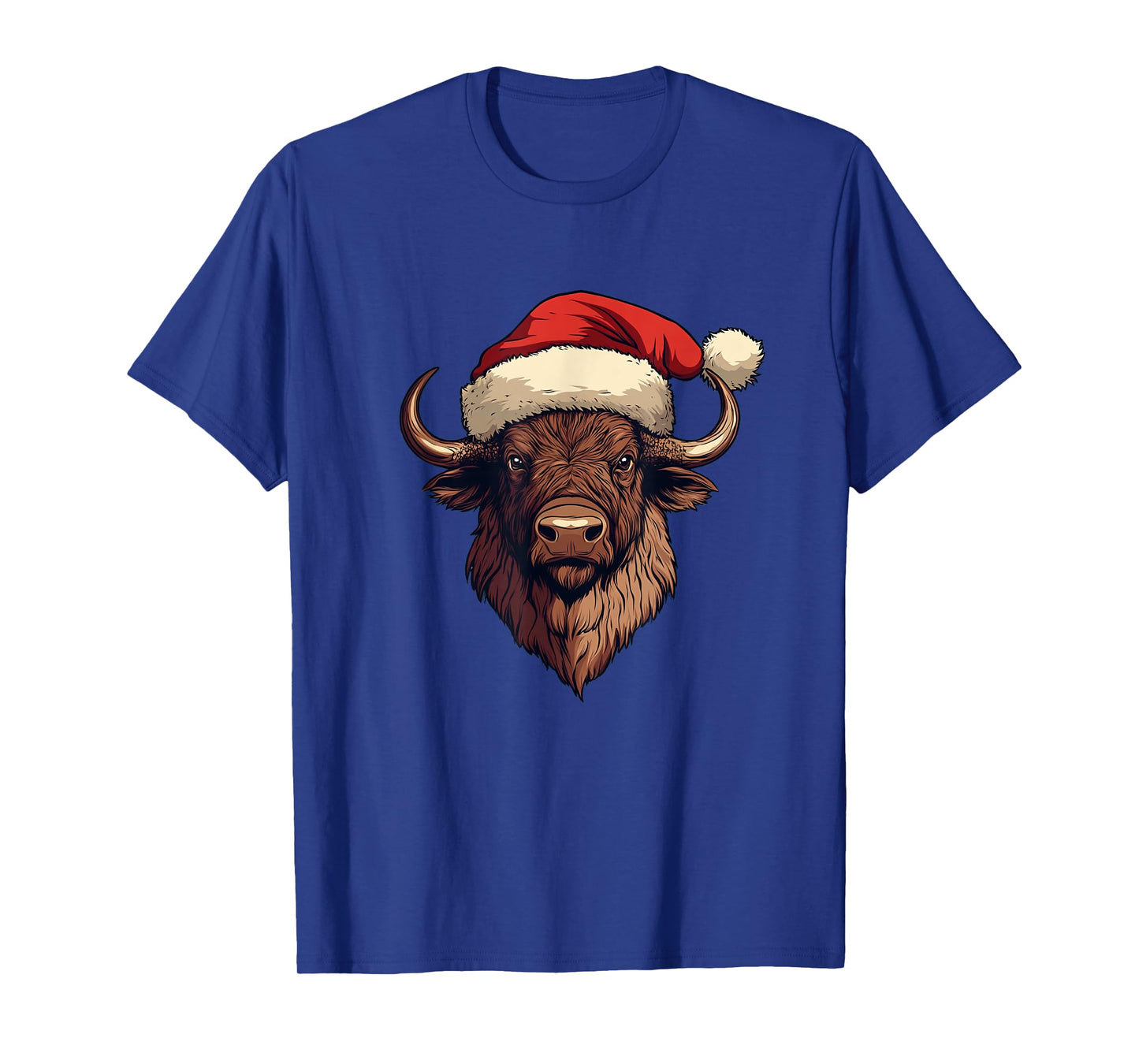 Buffalo Joy with This Santa Hat Emblem T-Shirt