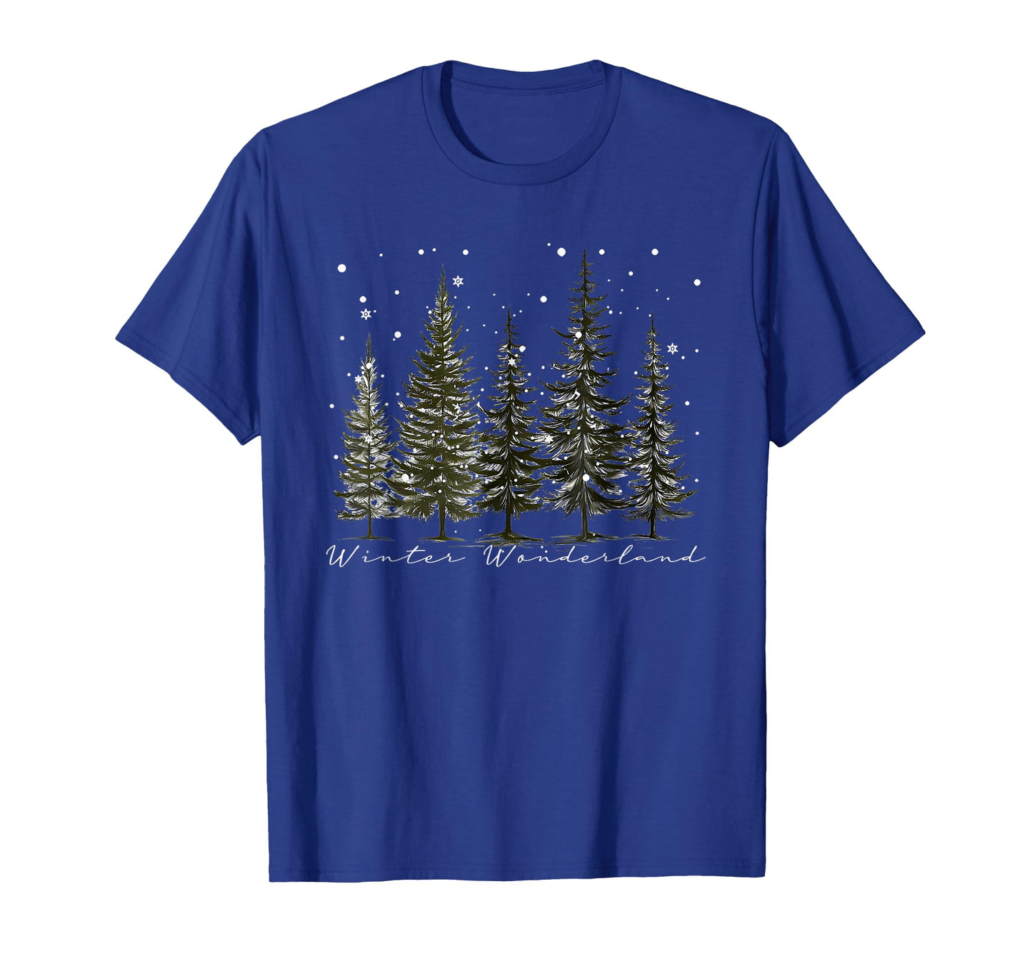 Winter Wonderland Pine Tree Nature Lover Hiking Camping T-Shirt