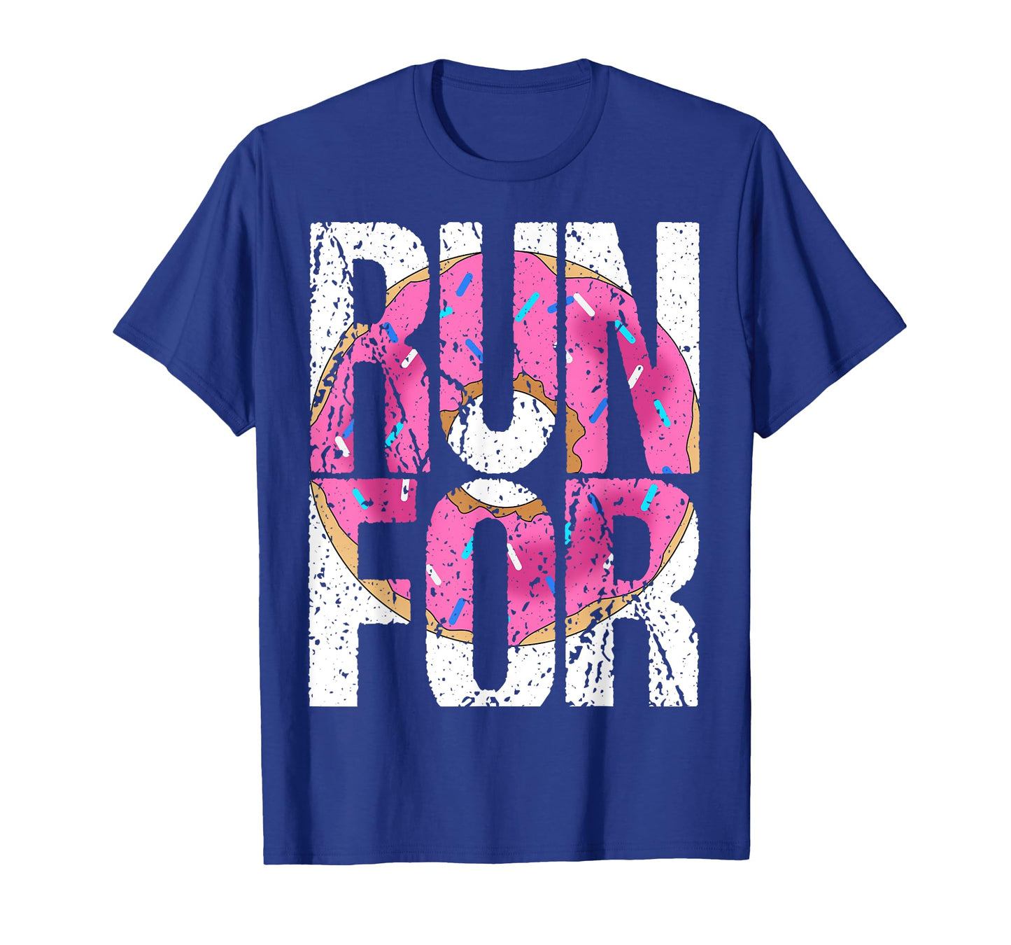 Funny Marathon Run Donut Running Workout Fitness Sport Gift T-Shirt