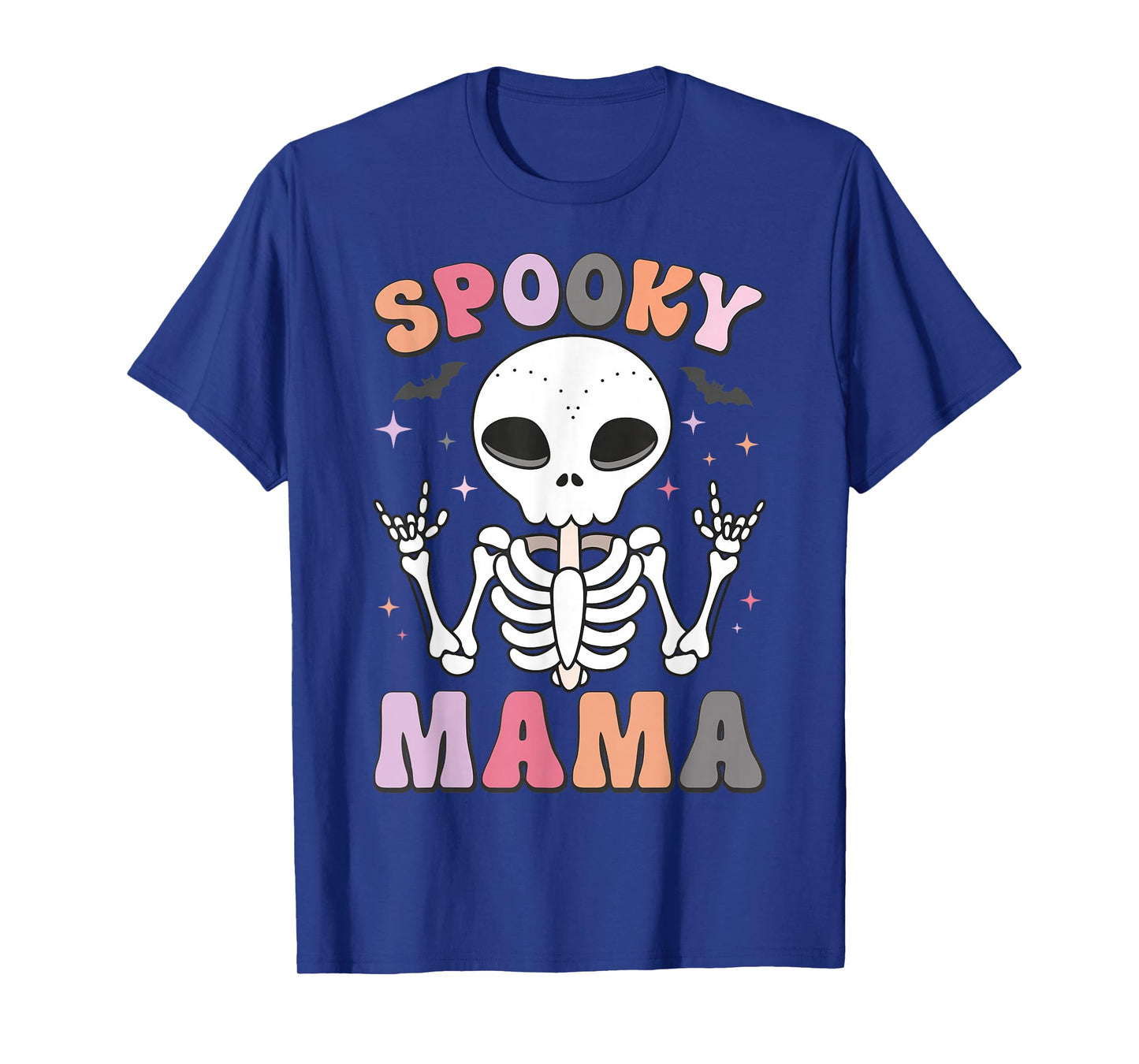 Spooky Mama Groovy Vintage Ghost Halloween Mom Mother T-Shirt