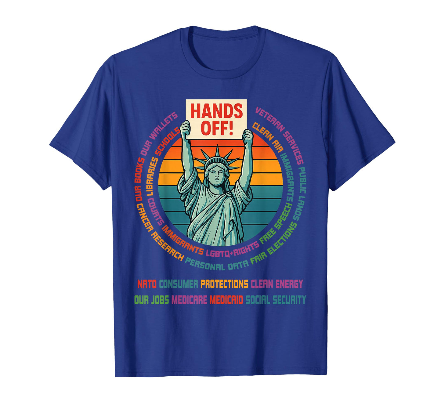 Resist Resistance USA Statue of Liberty Hands Off Protest T-Shirt