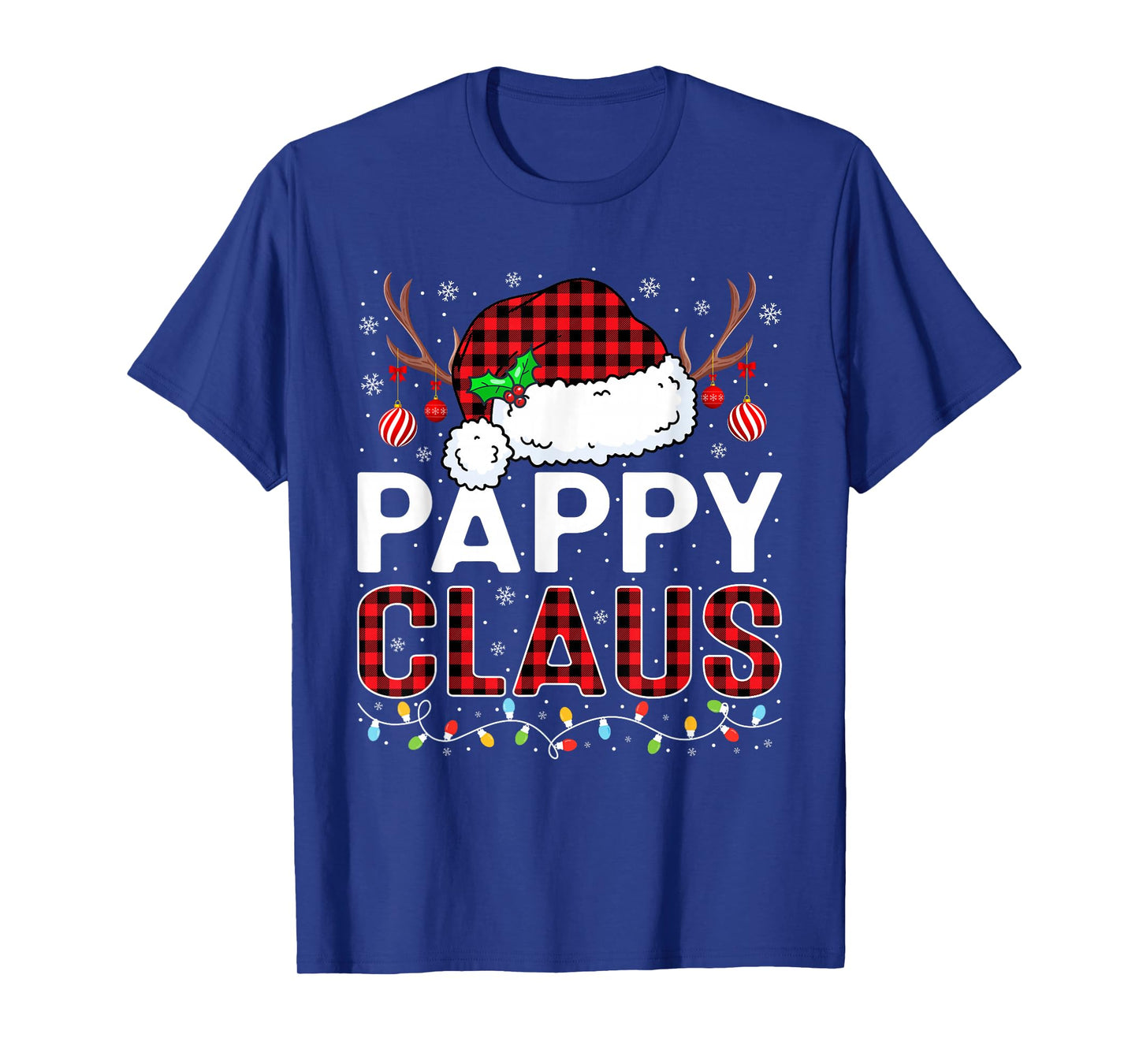 Christmas Lights Pappy Claus Family Matching Xmas Pajama T-Shirt