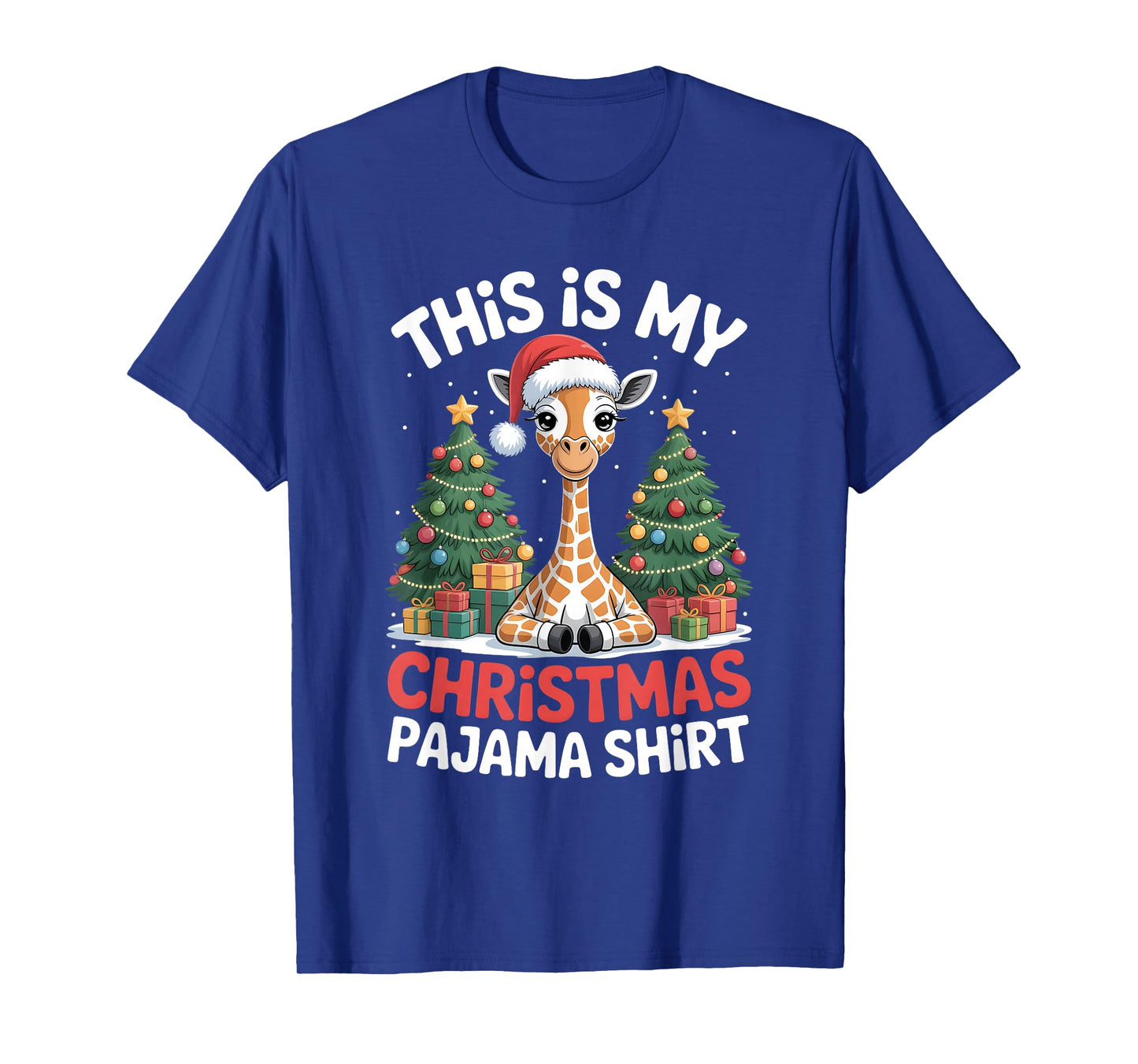 Giraffe This is My Christmas Pajama T-Shirt
