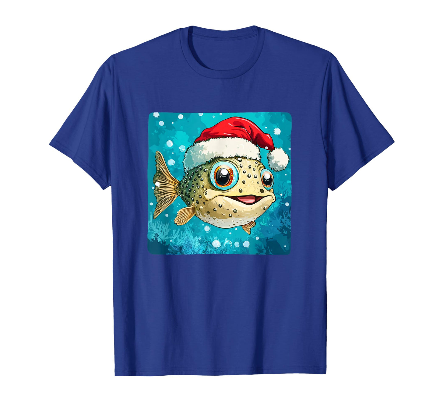 Puffer Fish Fun with a Jolly Santa Touch Costume T-Shirt