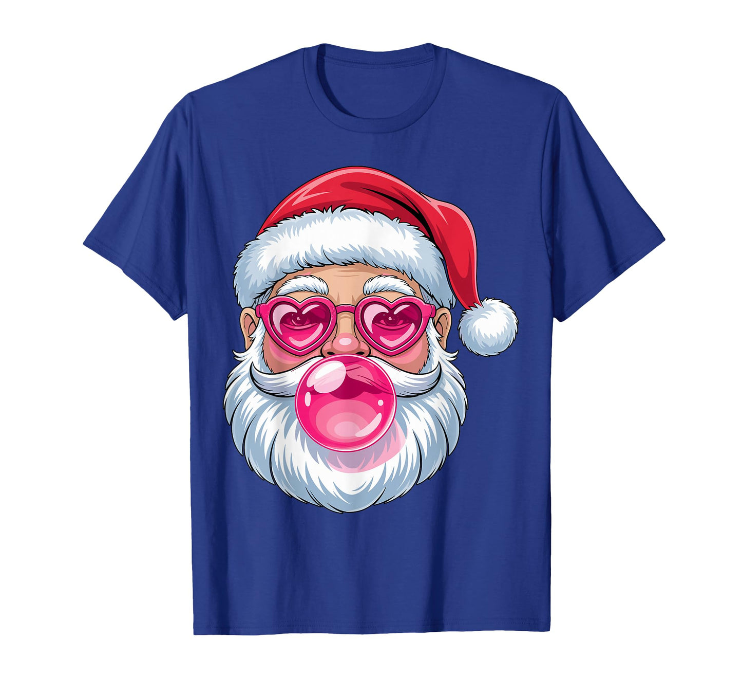 Cool Santa with Sunglasses and Bubblegum T-Shirt