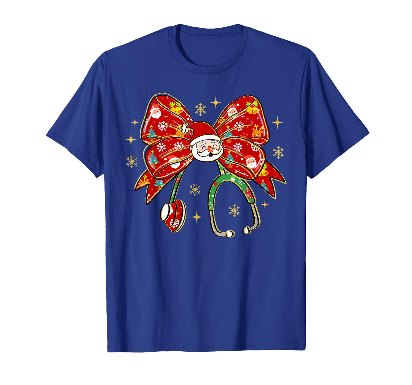 Nurse Christmas Santa Stethoscope Nursing NICU RN LPN T-Shirt