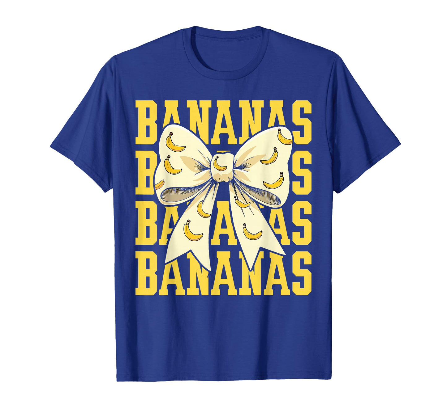 Retro Bananas Last Name Coquette Bow Women Girls Kids T-Shirt