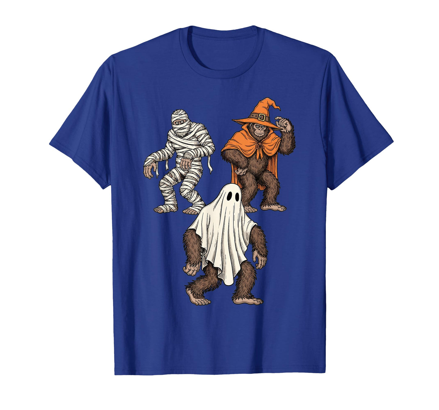 Halloween Bigfoot Mummy Ghost Witch Costume Art T-Shirt