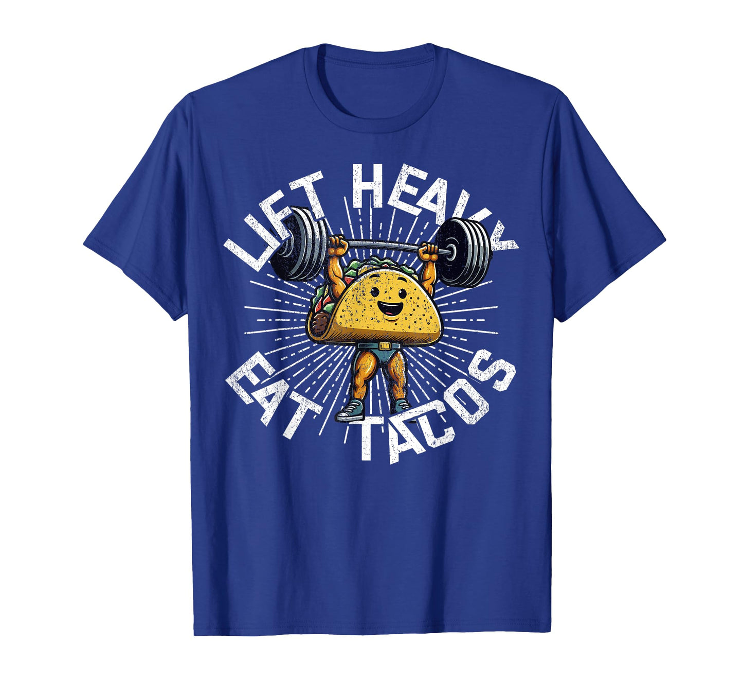 Lift Heavy Eat Tacos Funny Gym Workout Tee Powerlifting T-Shirt