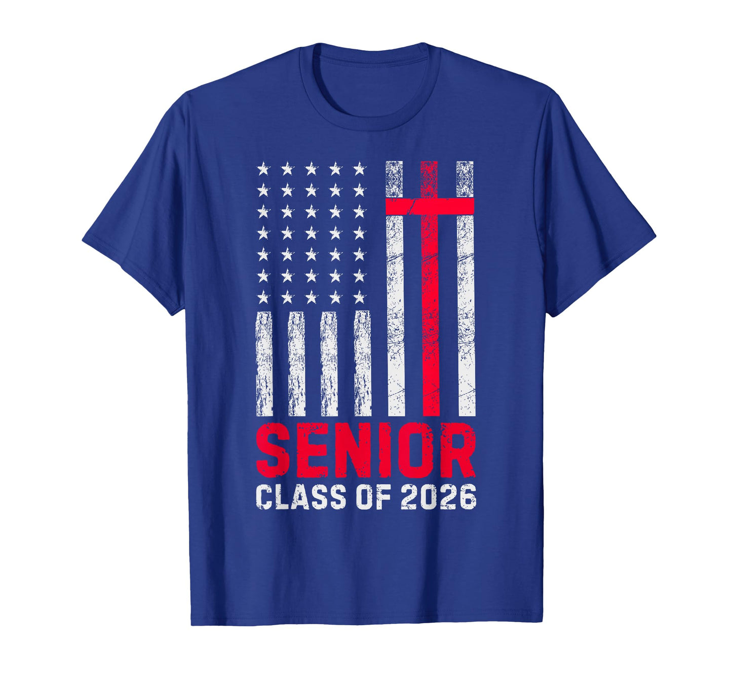 Senior Class of 2026 US Flag Cross Christian Graduation 2026 T-Shirt