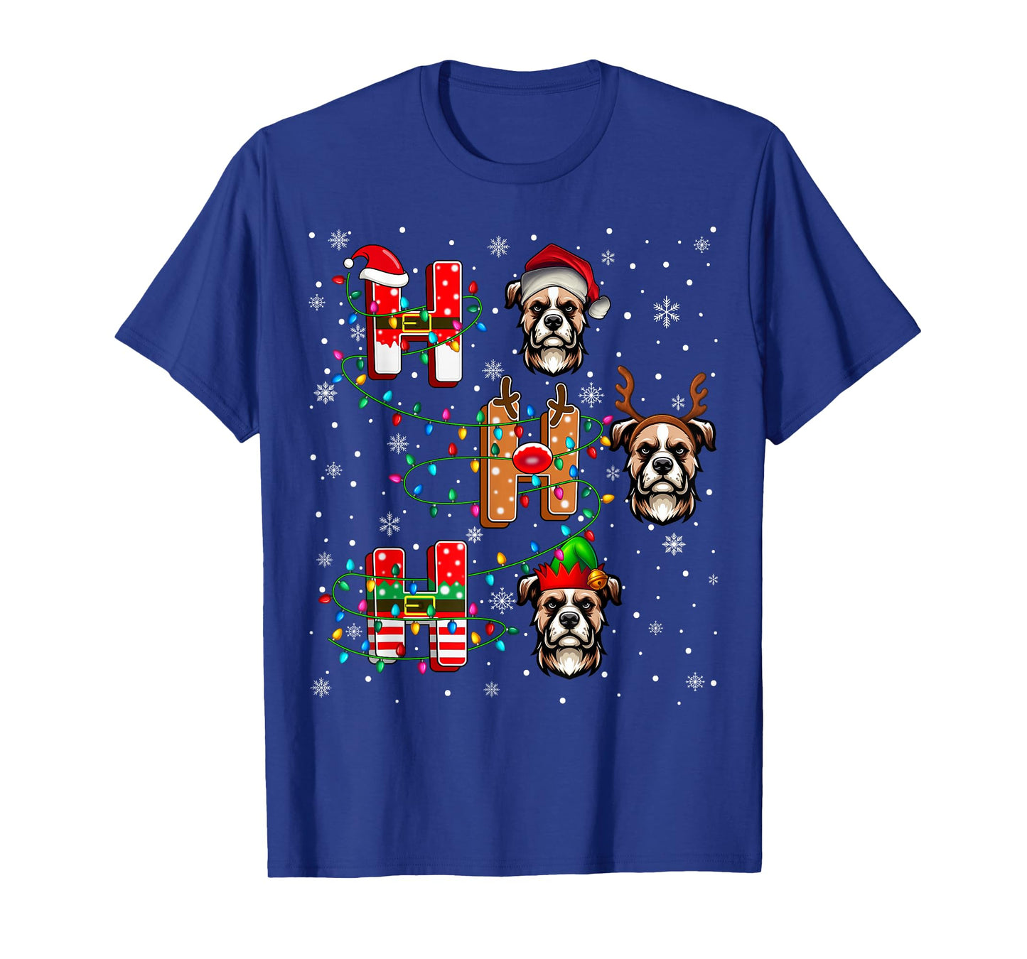 Ho Ho Ho Santa Hat Elf Matching Russell Terrier Dog Xmas T-Shirt