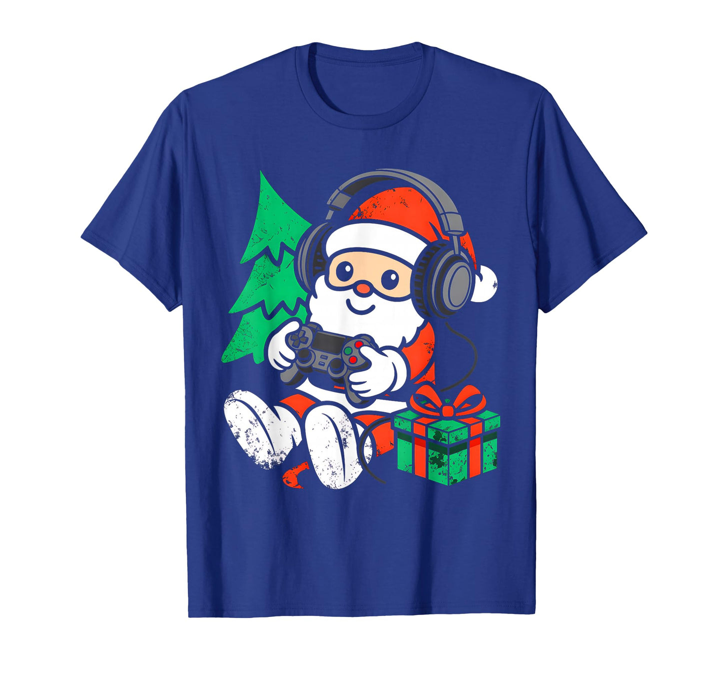 Funny Christmas Gamer Santa Xmas Vibes Gaming Men Boys Kids T-Shirt