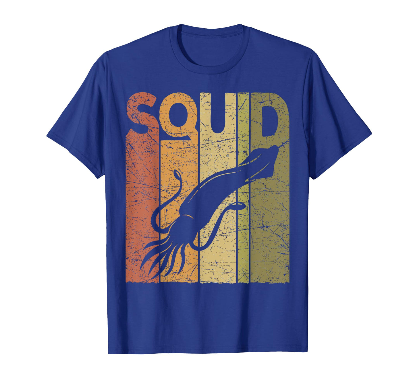 Squid Vintage Squid Fishing Retro Seafood Squid Lover T-Shirt