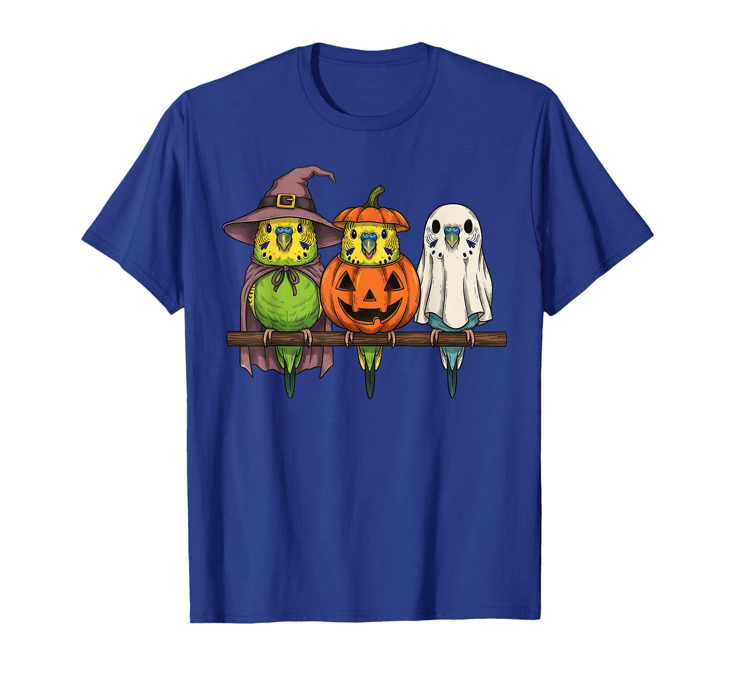 Spooky Ghost Budgerigar Lover Pumpkin Halloween T-Shirt
