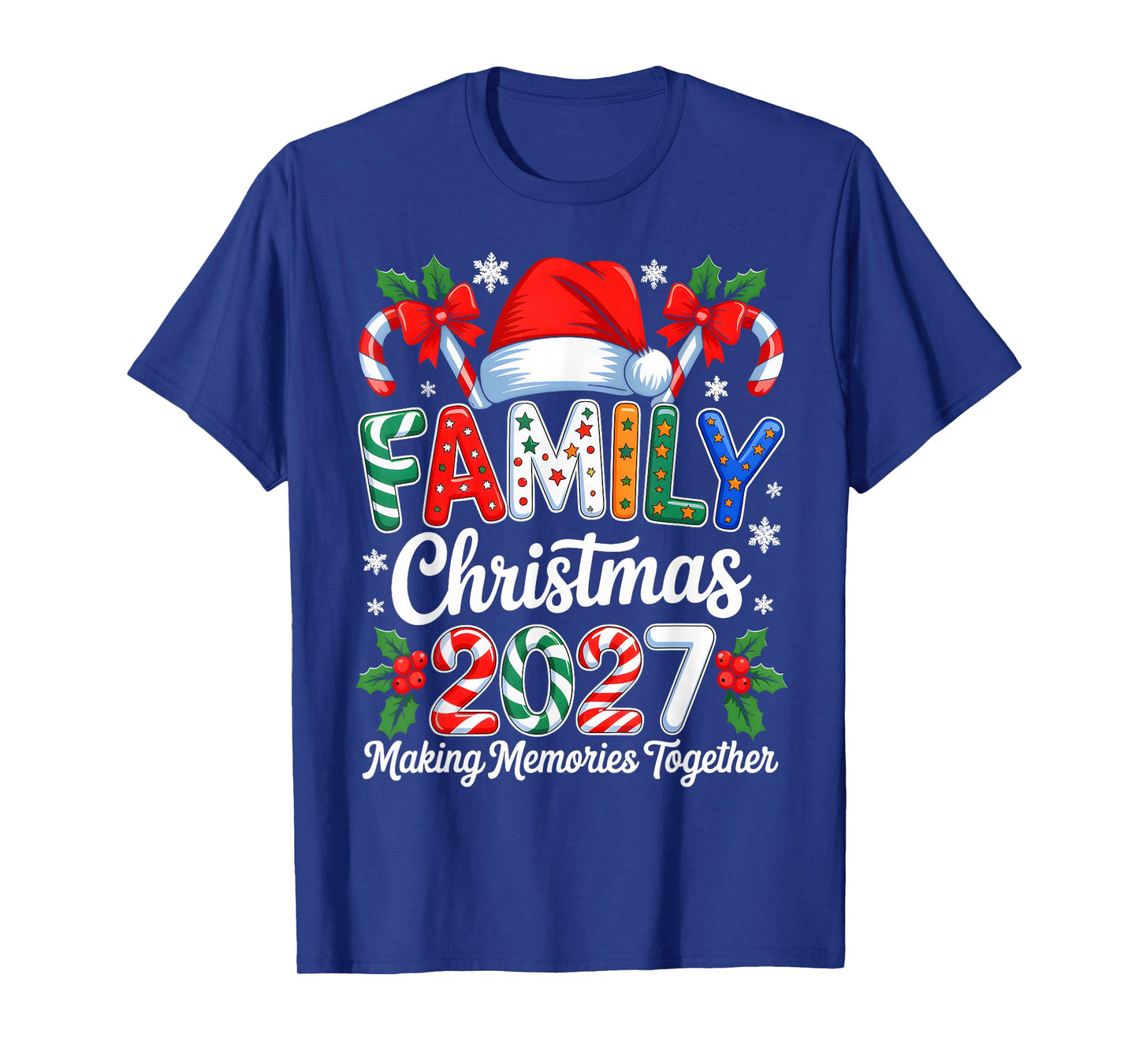 Family Christmas 2027 Matching Family Pajamas Xmas Squad T-Shirt