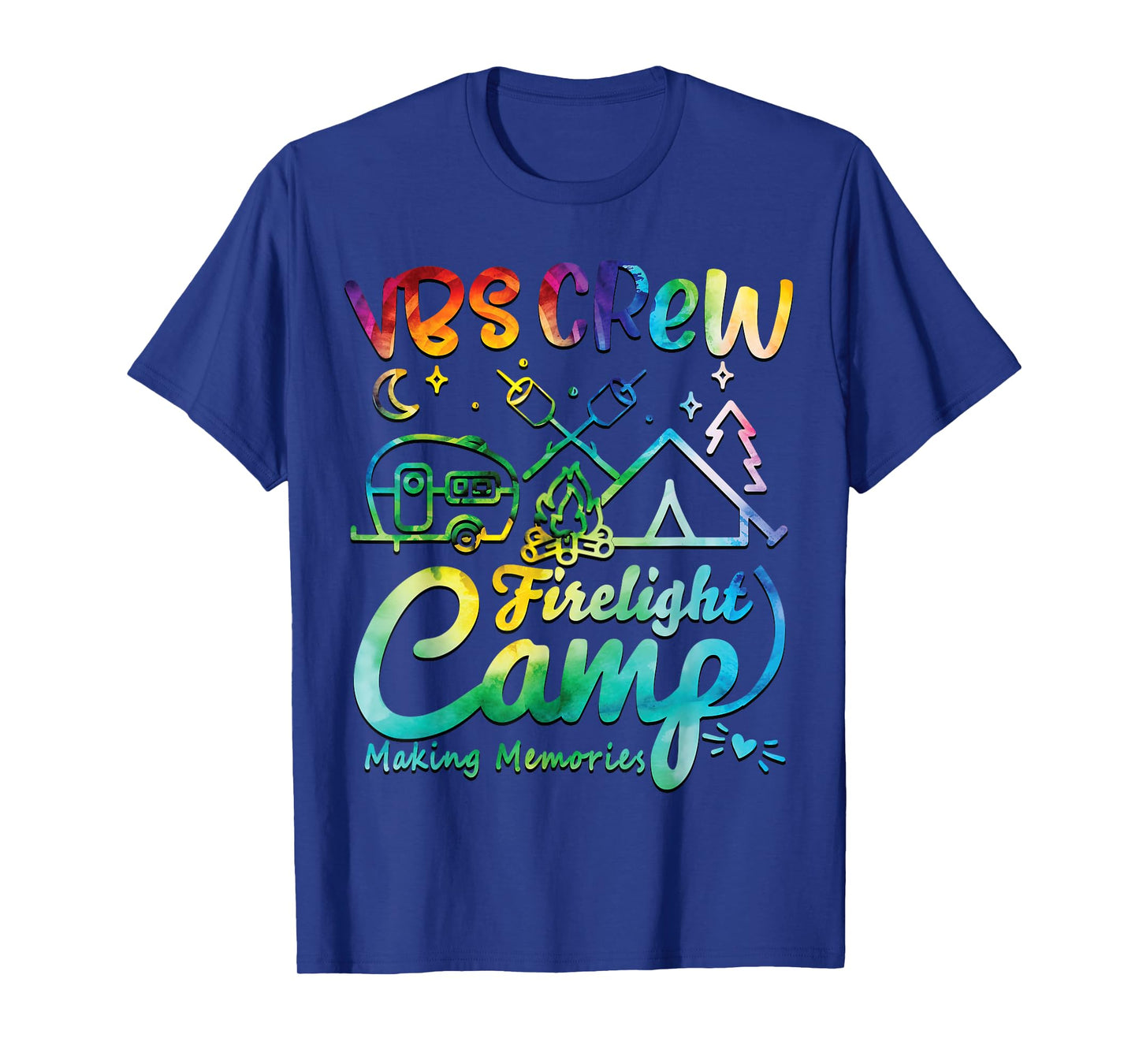 VBS Crew Camp Firelight Vacation Bible School Camping Camper T-Shirt