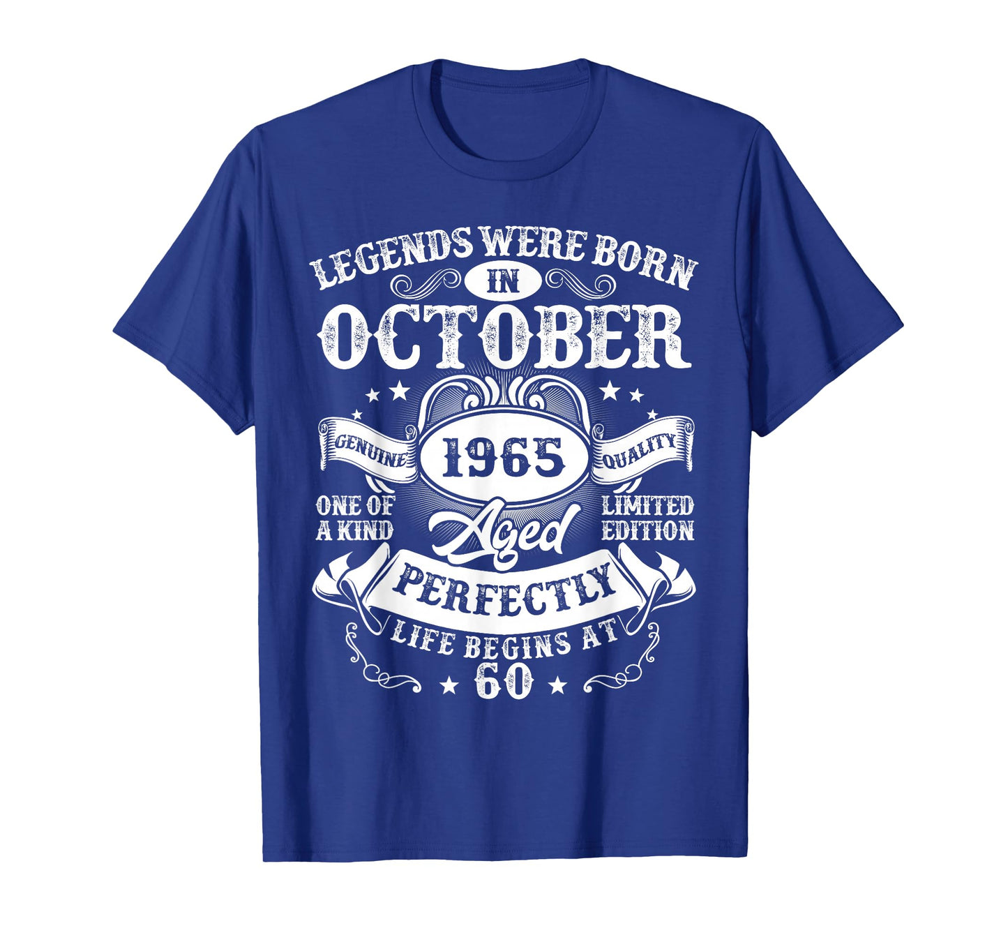 Legends Were Born in October 1965 Vintage 60th Birthday Men T-Shirt