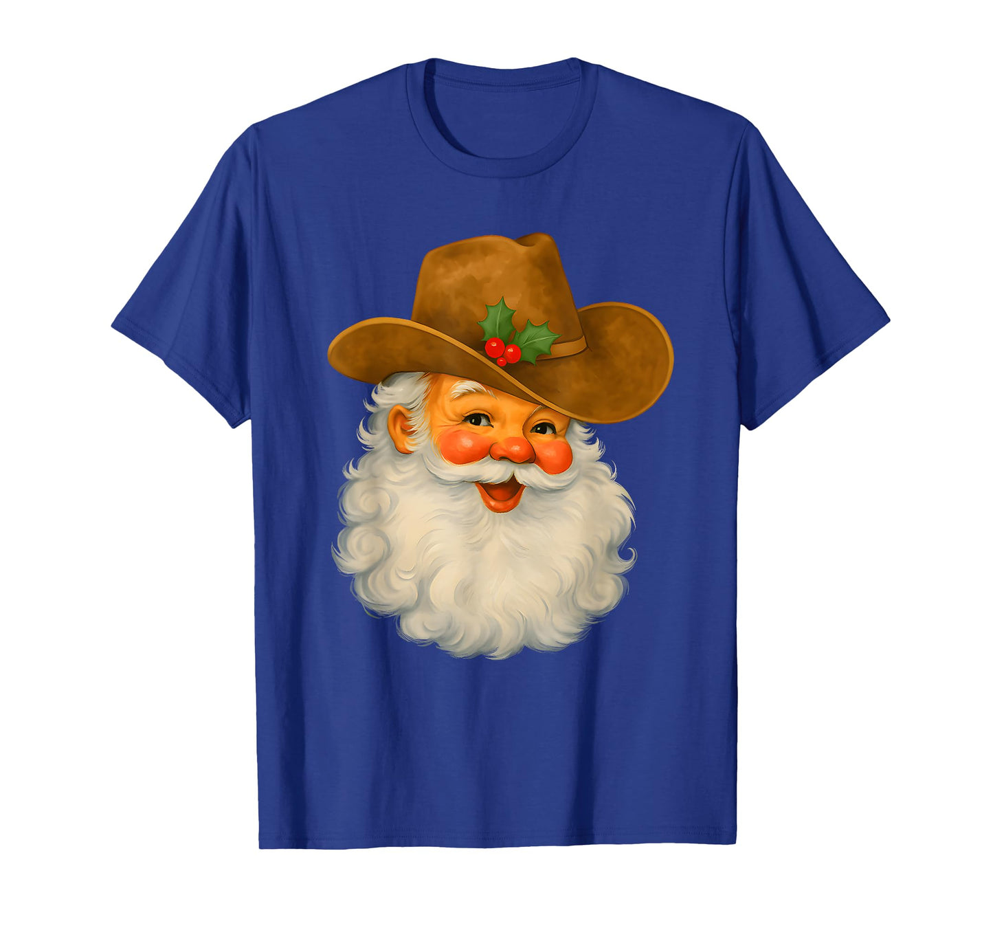 Retro Western Santa Claus Cowboy Christmas Santa Howdy T-Shirt