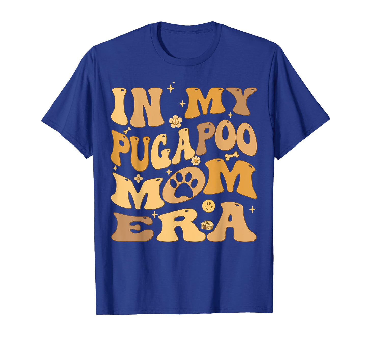 In My Pugapoo Mom Era Groovy Pugoodle Dog T-Shirt for Men Women Kids