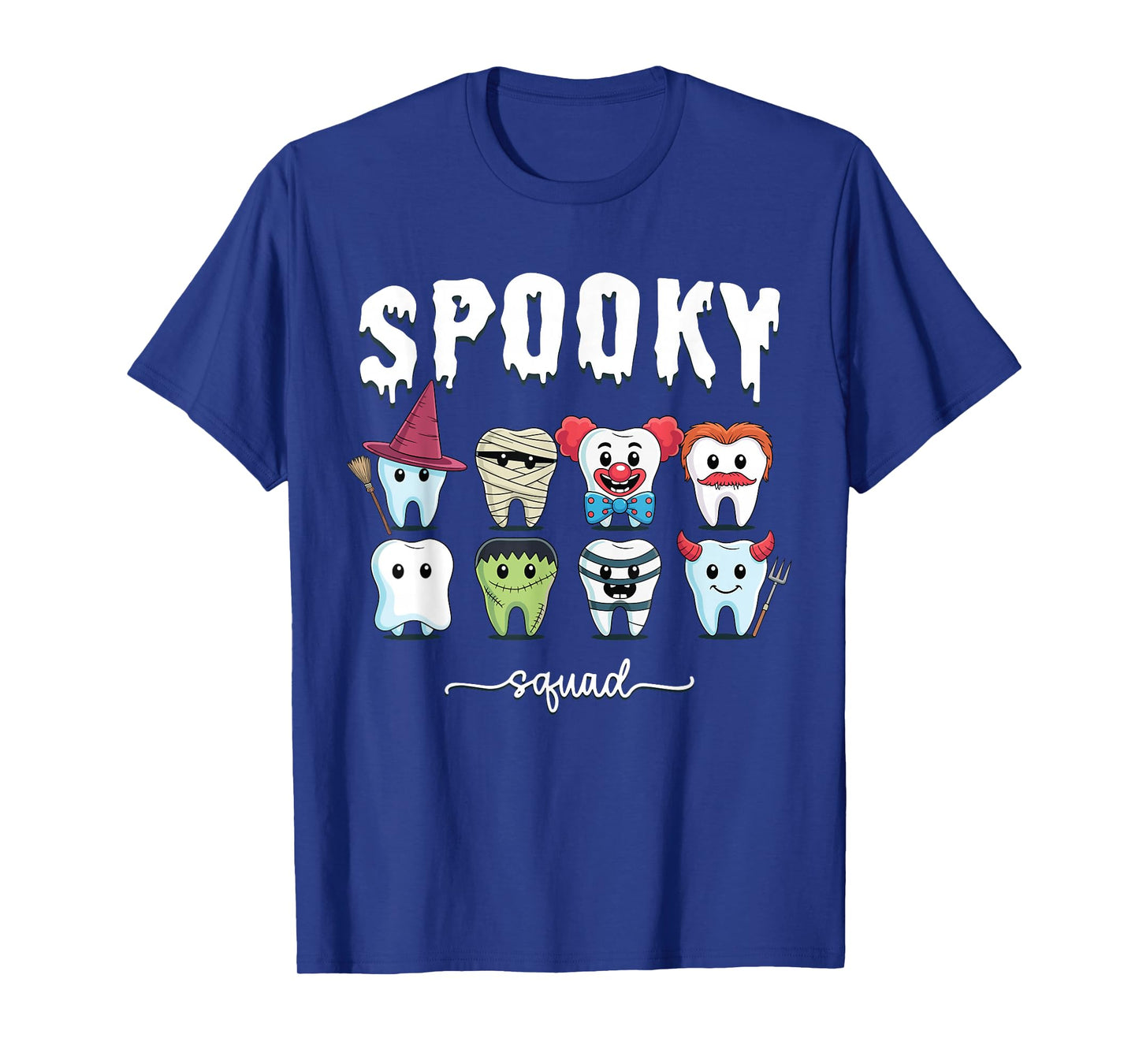 Cute Teeth Funny Costume Spooky Squad Halloween Dentist T-Shirt