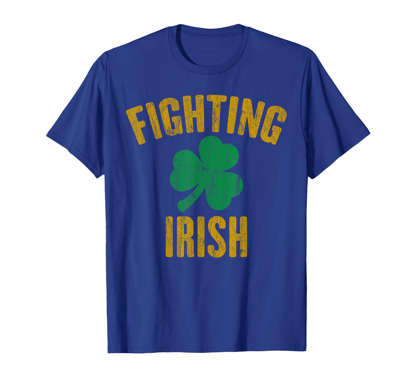 Vintage Fighting Irish History Gold Shamrock T-Shirt