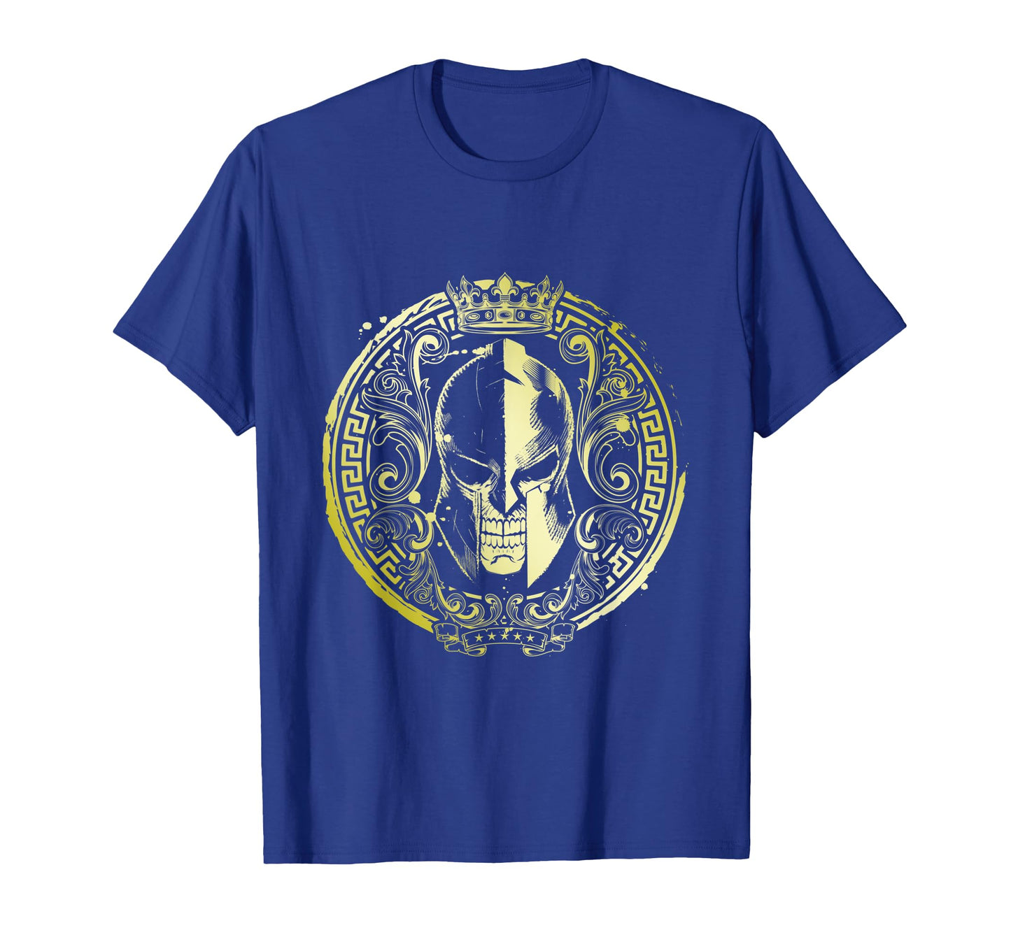 Spartan Helmet Gold Greek Warrior | Workout Mma Fitness Gym T-Shirt