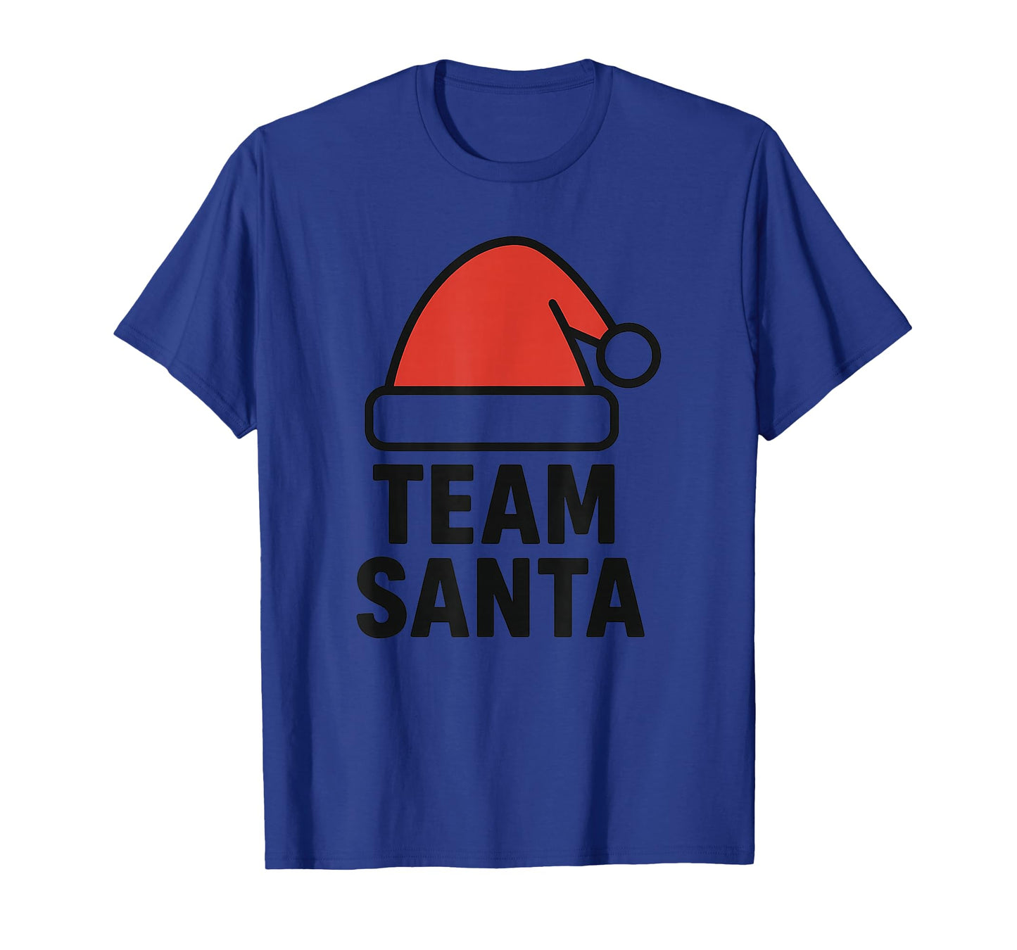 Team Santa Hat Minimalist Christmas Squad Family Group T-Shirt