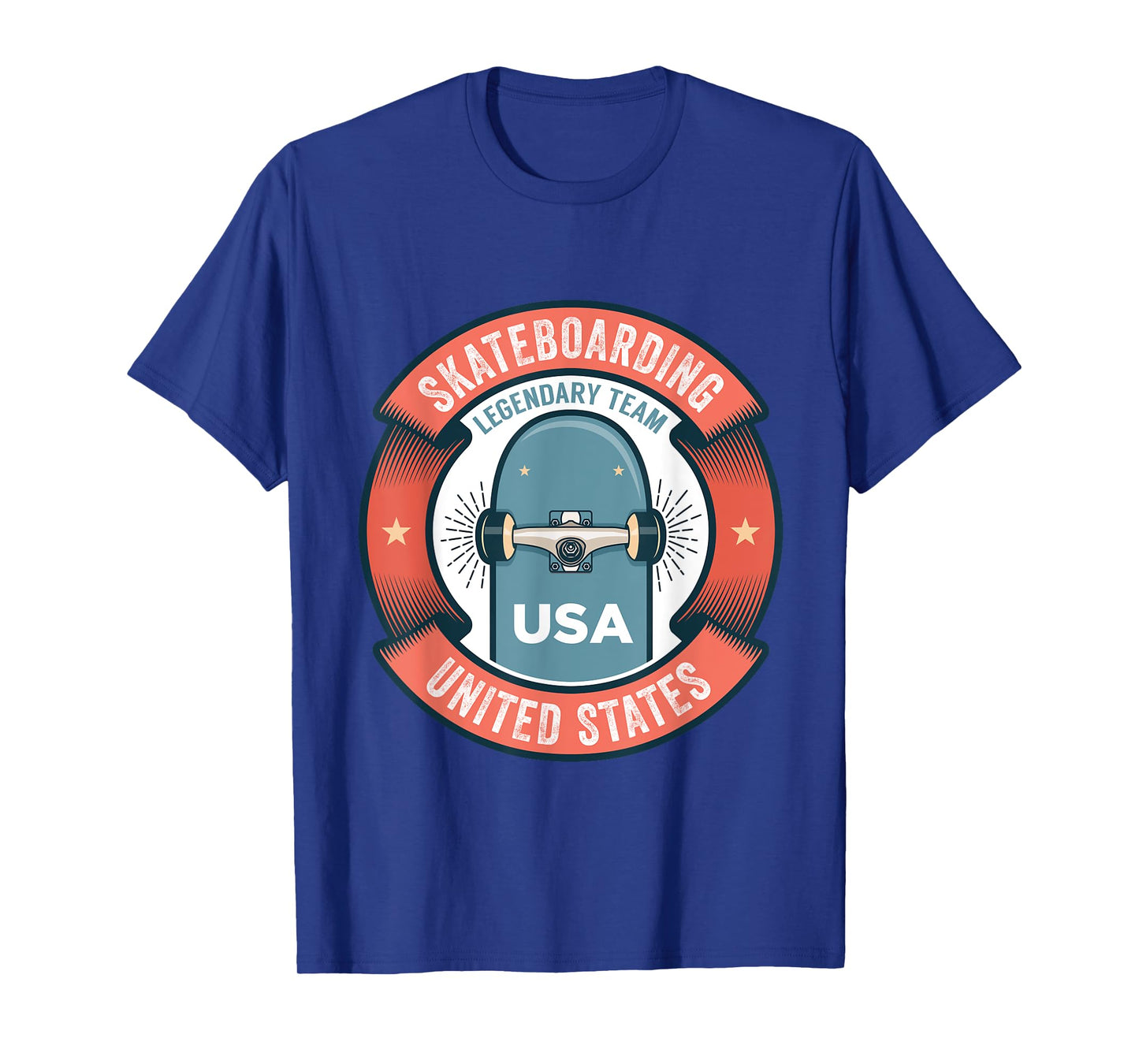 Skateboarding USA Support the Team Shirt USA Flag Skateboard T-Shirt