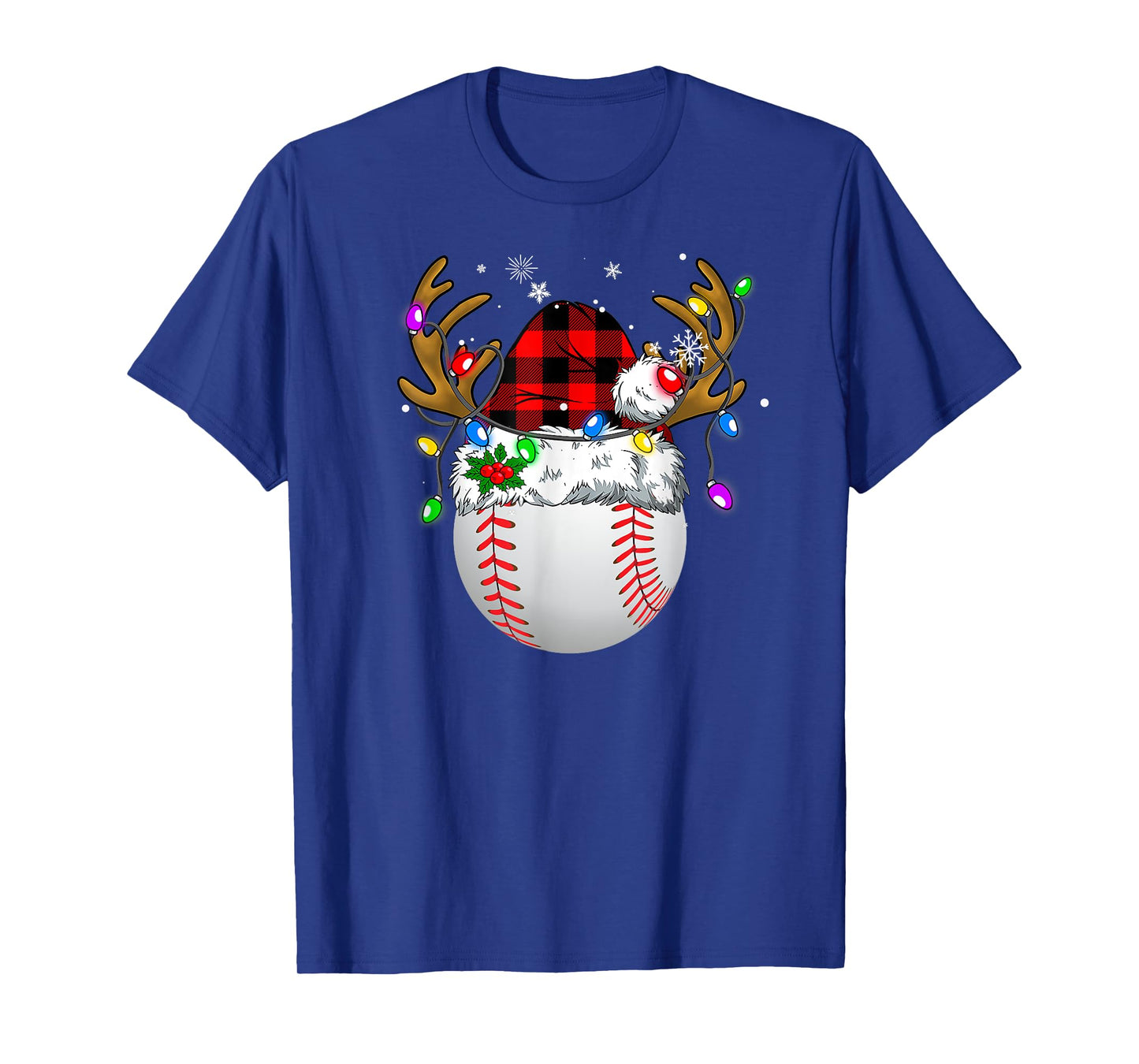 Baseball Santa Sports Men Boys Christmas Baseball Player T-Shirt