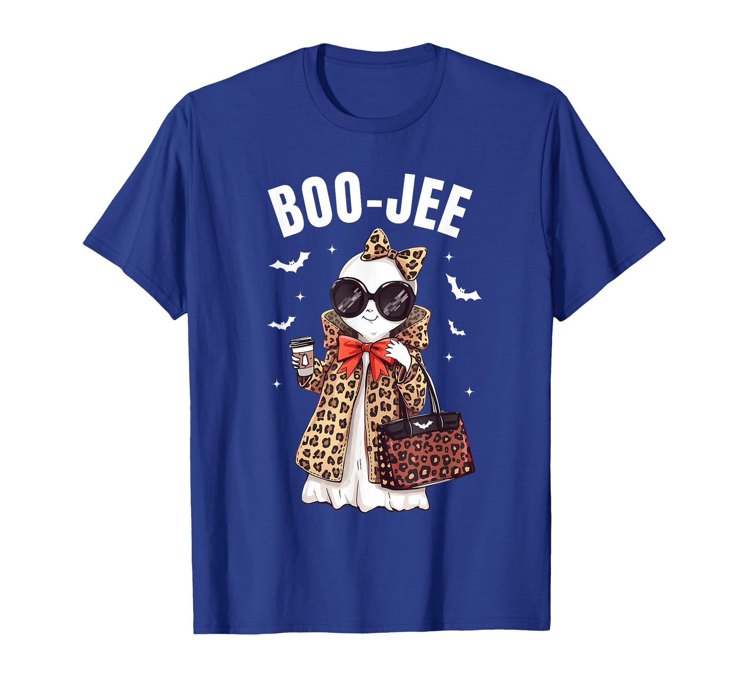 Boo JEE Boujee Pink Ghost Halloween October Vibes T-Shirt