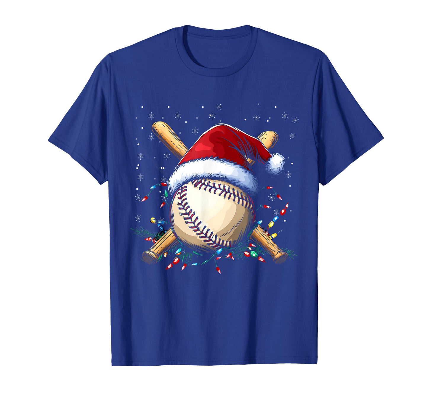 Santa Sports Design For Men Boys Christmas Baseball Player T-Shirt
