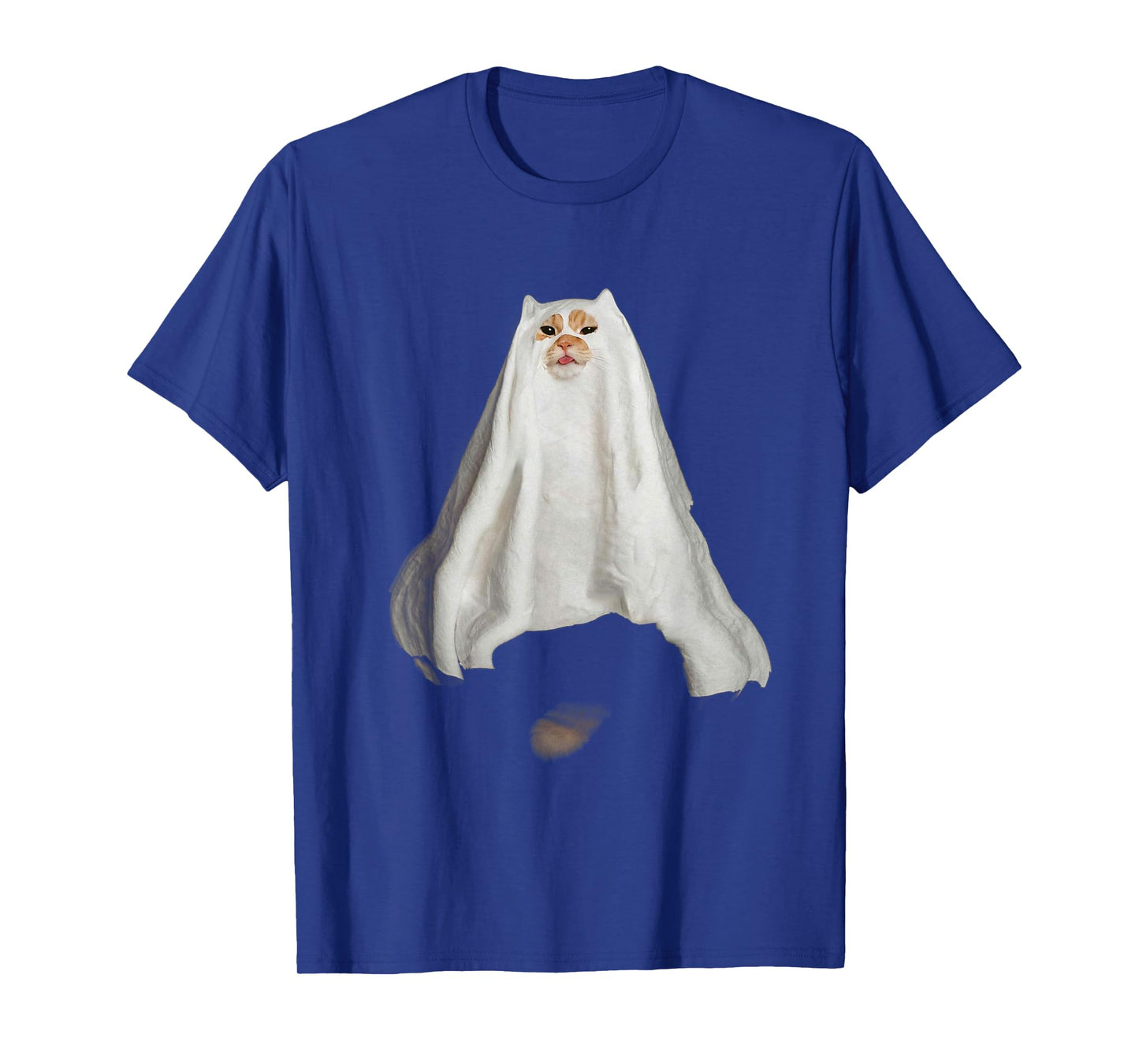 Ghost Cat Meme Funny Halloween Men Women Kids T-Shirt
