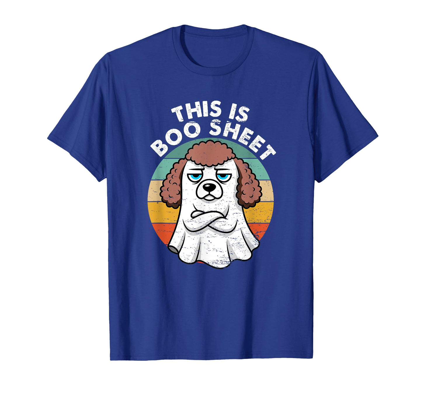 This is Boo Sheet Poodle Dog Retro Halloween Funny Dog T-Shirt